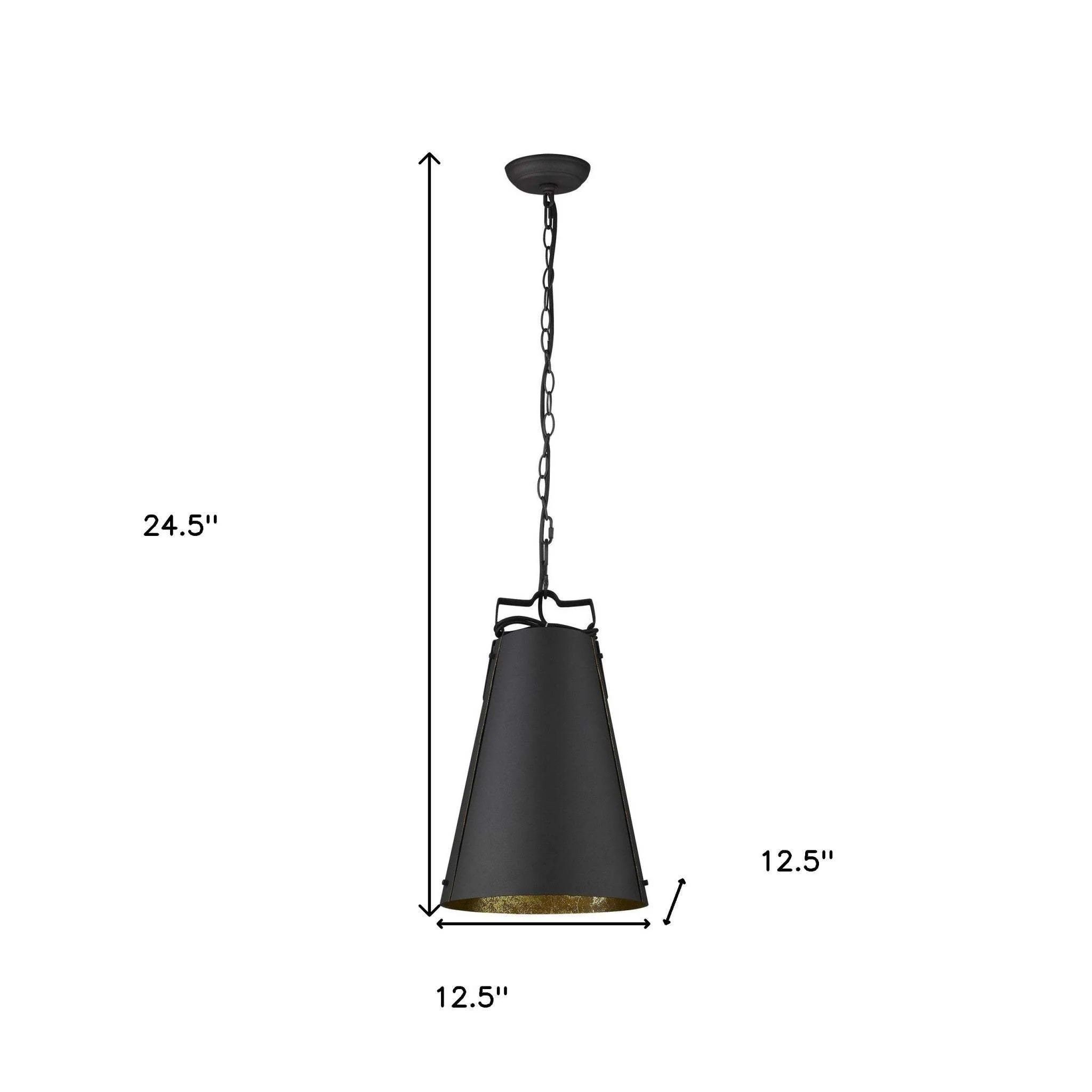 Faza 1-Light Matte Black Pendant - Image 7