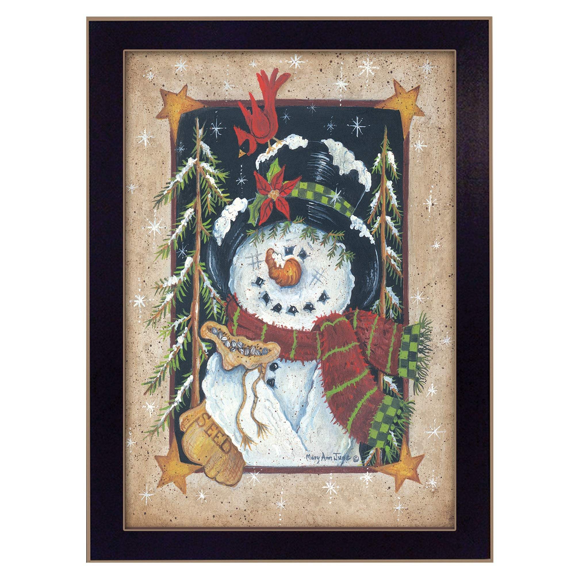 Feeding the Birds Black Framed Print Wall Art - Image 2