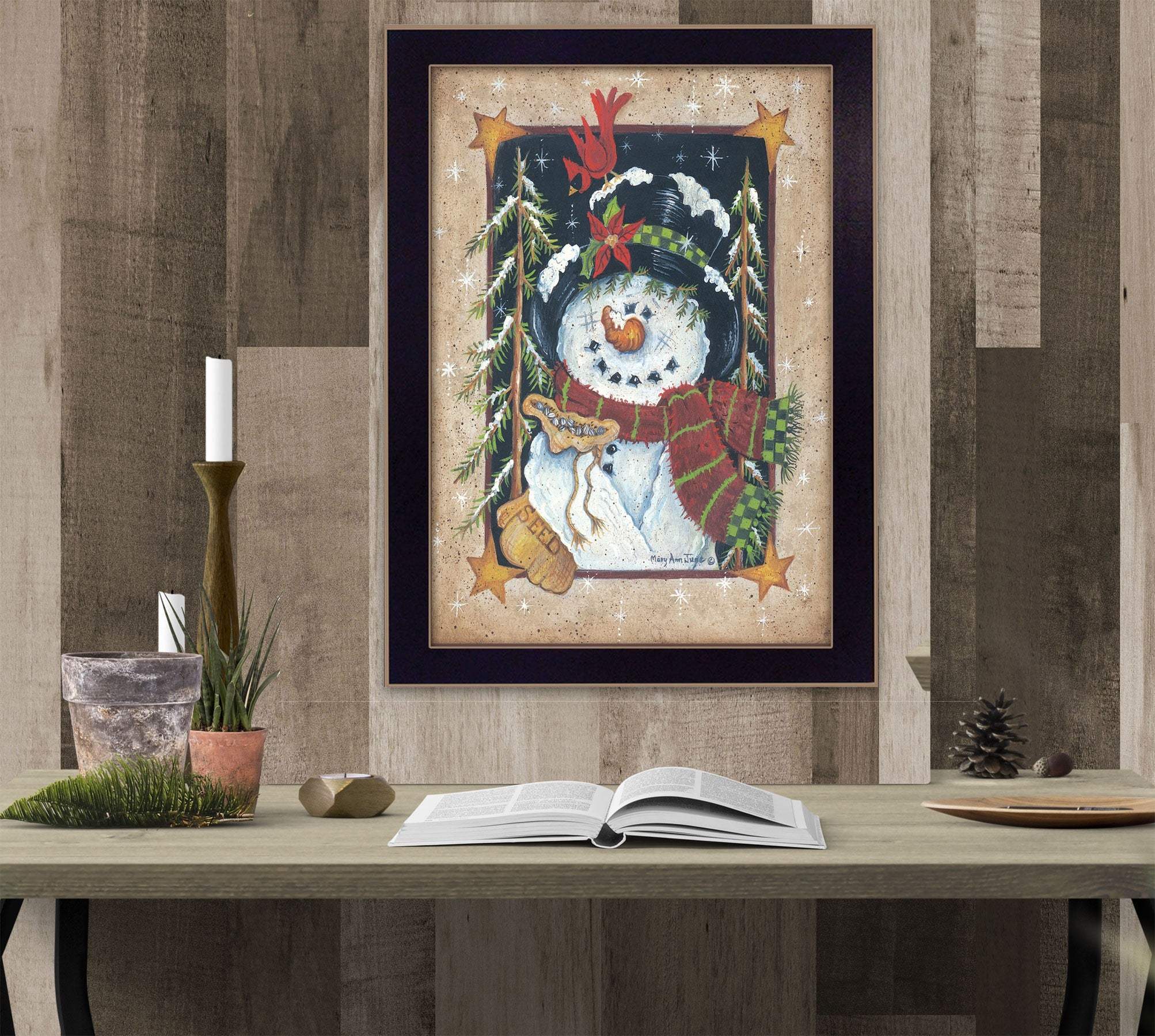 Feeding the Birds Black Framed Print Wall Art - Image 4