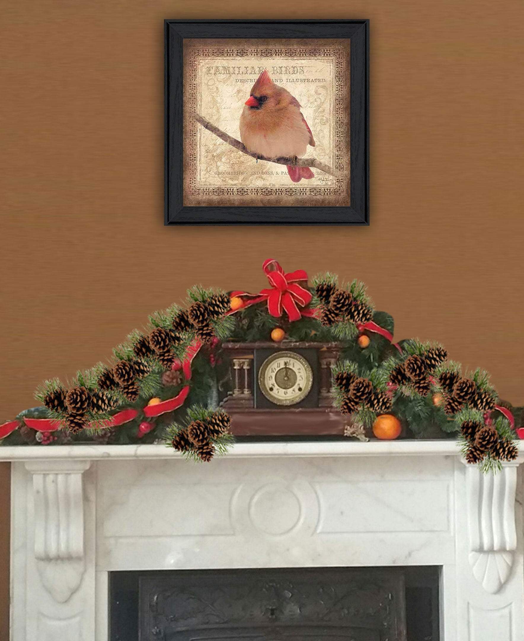 Female Cardinal 2 Black Framed Print Wall Art - Image 4