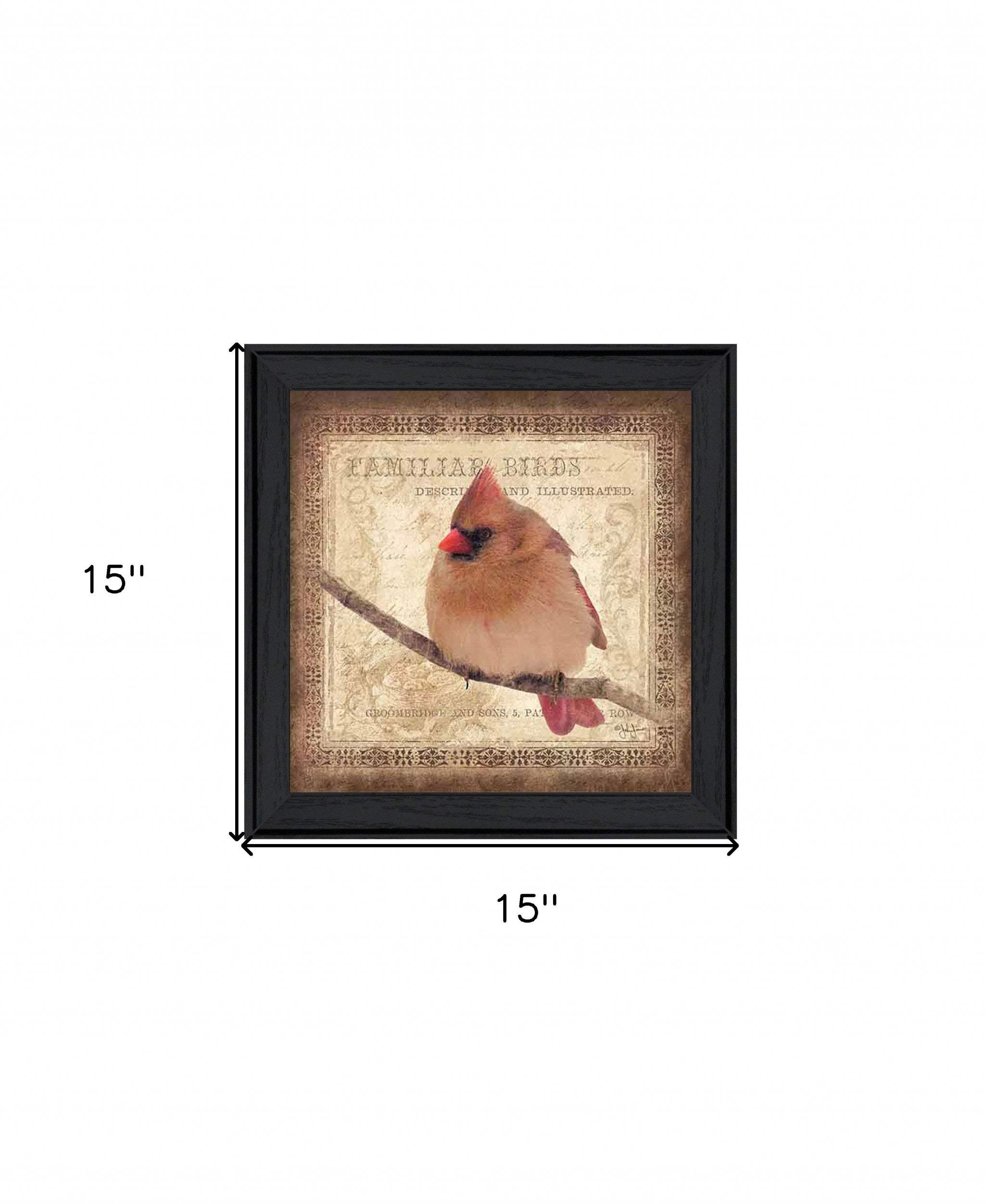 Female Cardinal 2 Black Framed Print Wall Art - Image 5