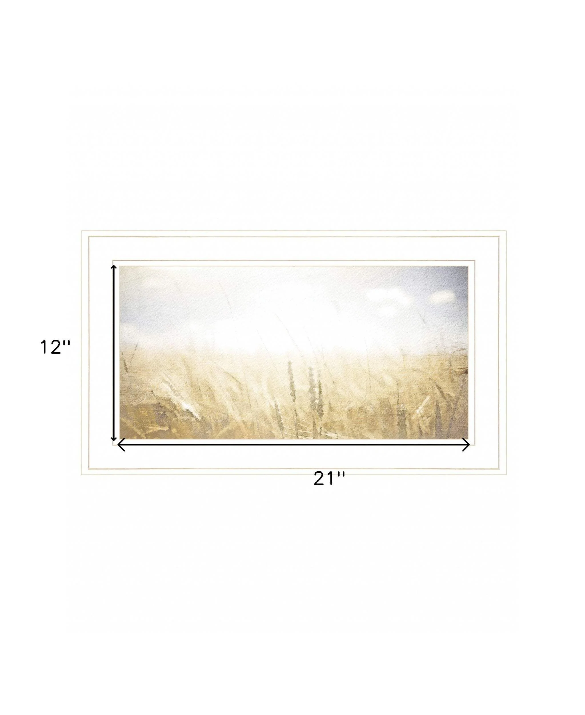Fields of Gold 1 White Framed Print Wall Art - Image 5