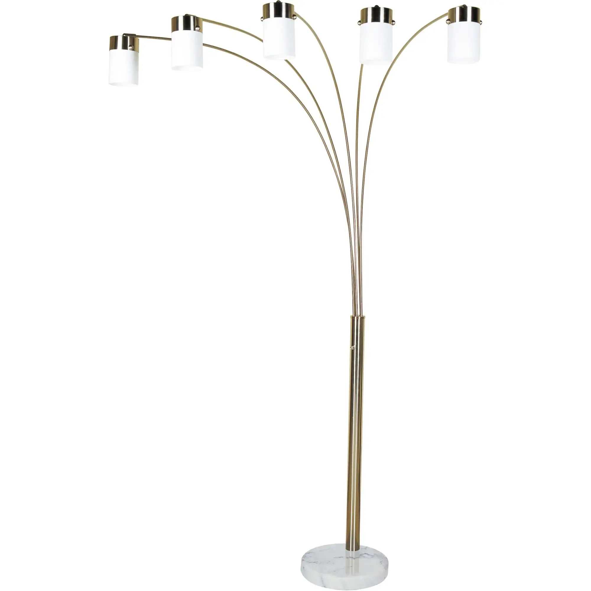 Five Light Gold Metal Floor Lamp - Image 2