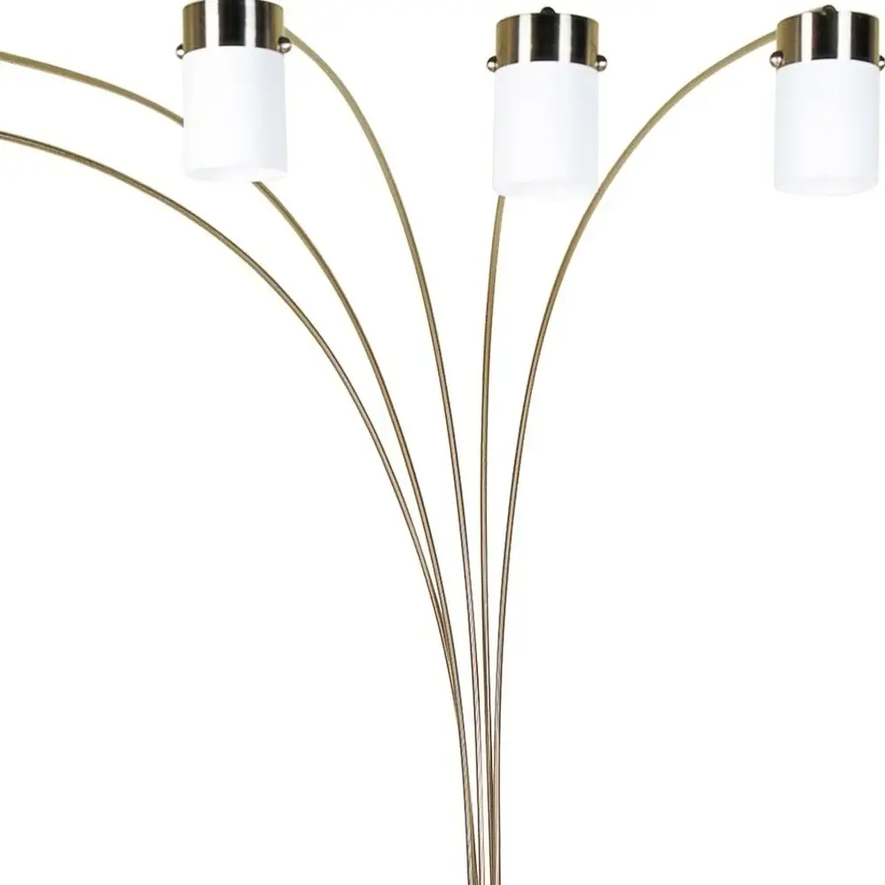Five Light Gold Metal Floor Lamp - Image 3