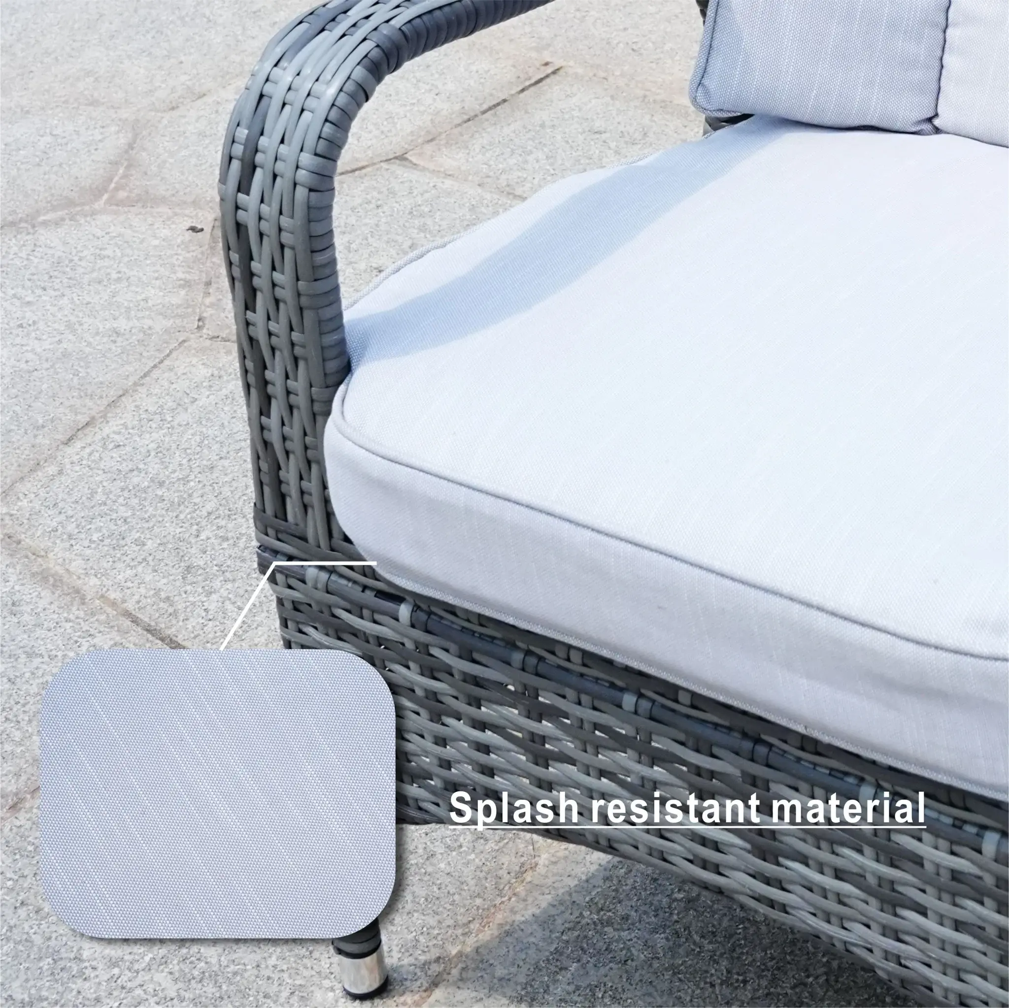 Five Piece Gray Round Glass Dining Set - Image 7