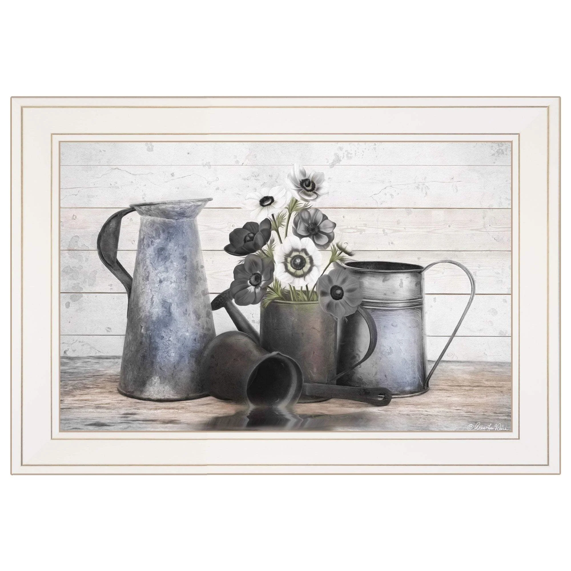 Floral Farmhouse I 1 White Framed Print Wall Art - Image 2