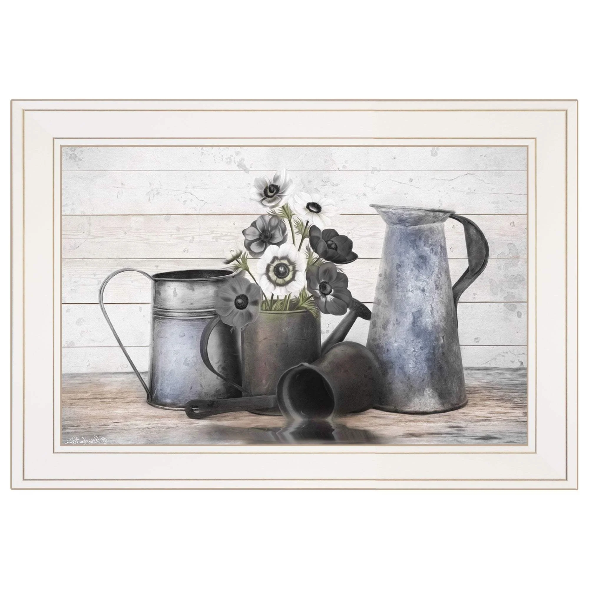 Floral Farmhouse I 1 White Framed Print Wall Art - Image 3