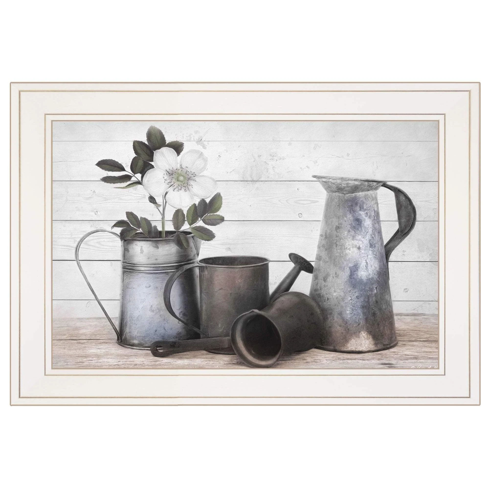 Floral Farmhouse II 1 White Framed Print Wall Art - Image 2