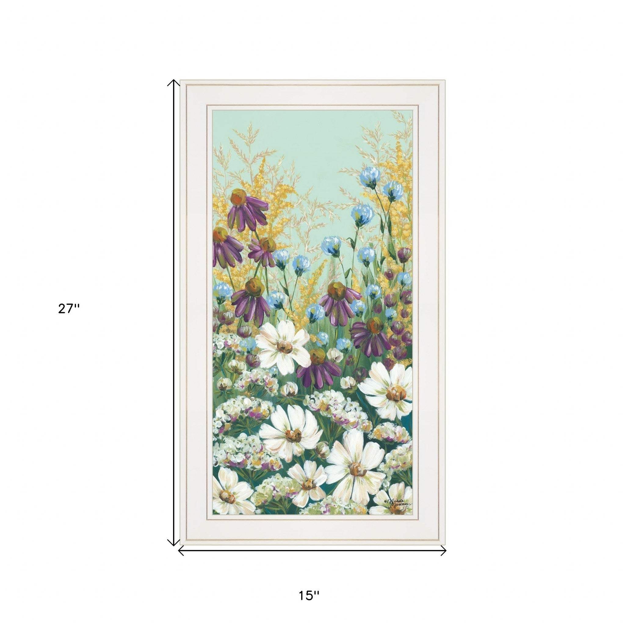 Floral Field Day White Framed Print Wall Art - Image 5