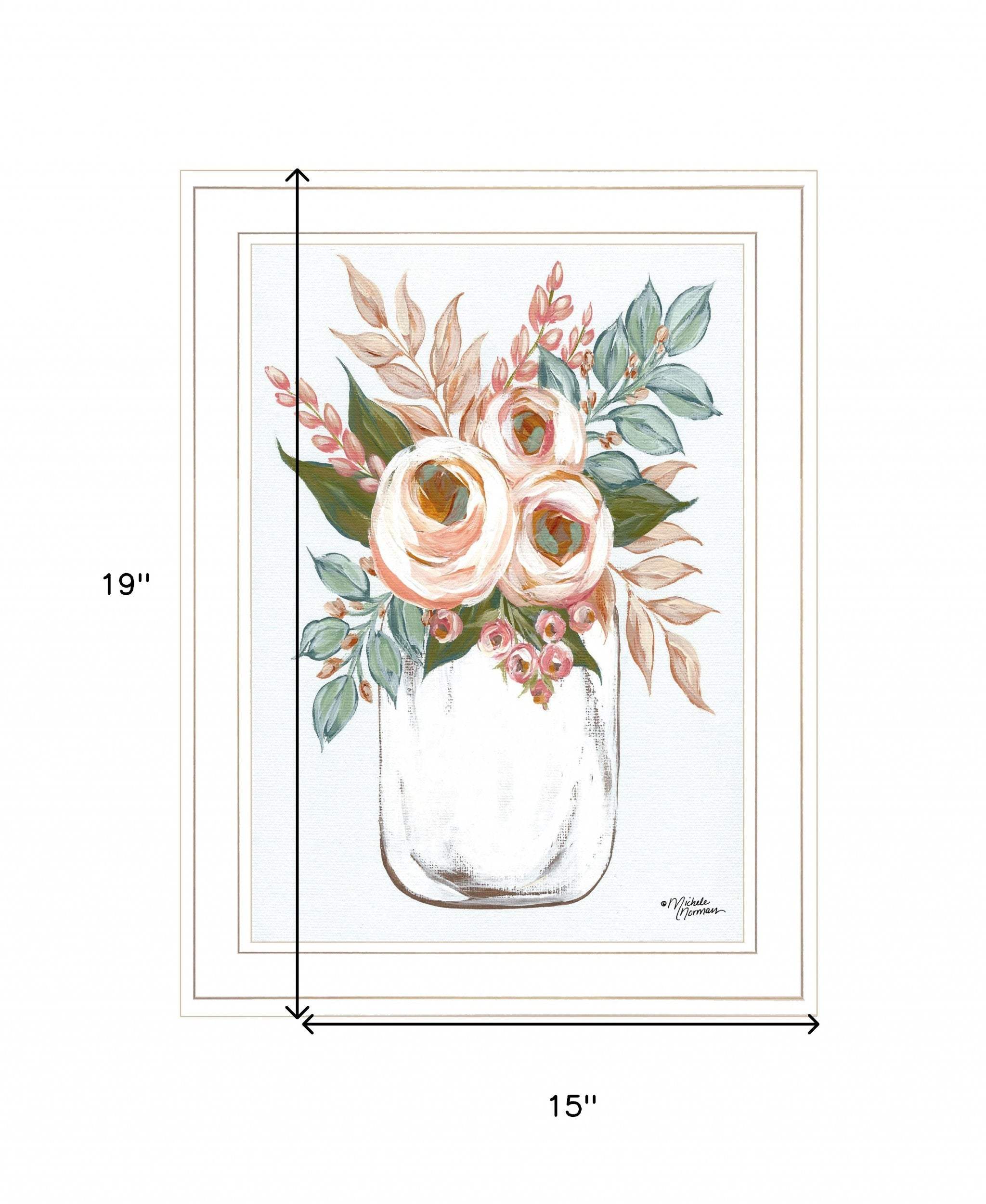Floral Jar 1 White Framed Print Wall Art - Image 5