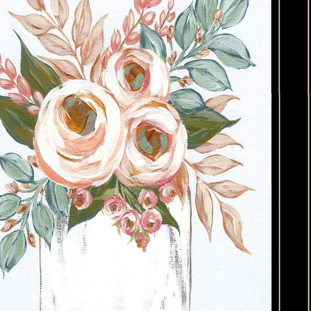 Floral Jar 2 Black Framed Print Wall Art - Image 4
