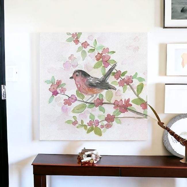 Flower And Bird Unframed Print Wall Art - Image 4
