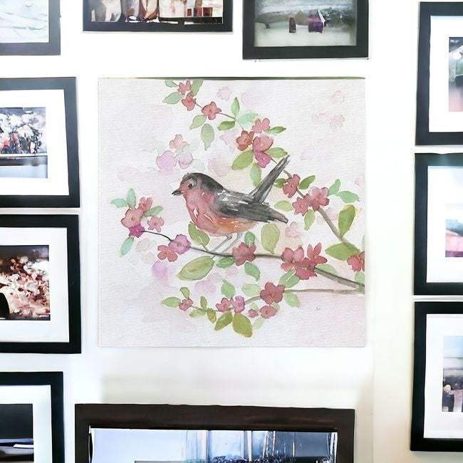 Flower And Bird Unframed Print Wall Art - Image 3