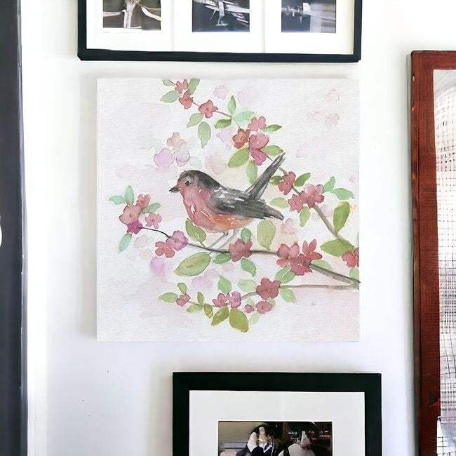 Flower And Bird Unframed Print Wall Art - Image 4