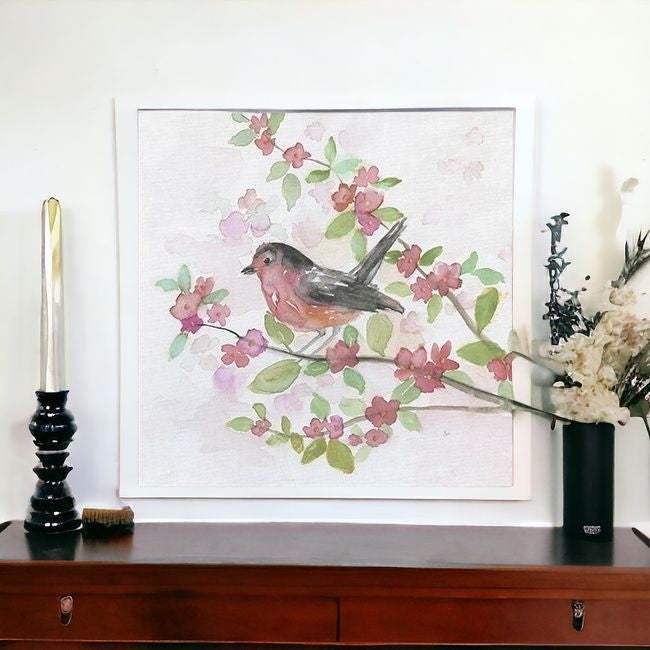 Flower And Bird Unframed Print Wall Art - Image 4