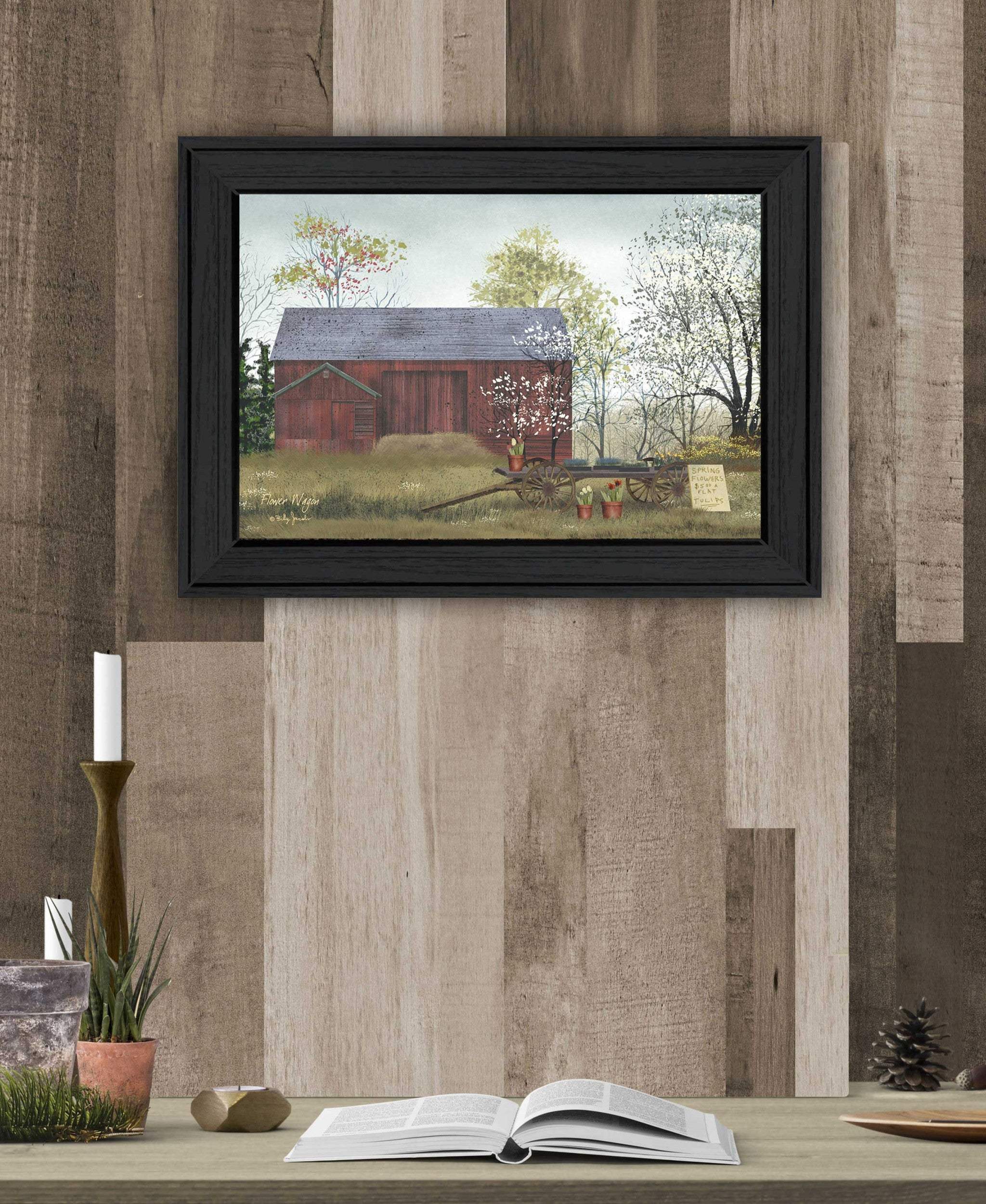 Flower Wagon 3 Black Framed Print Wall Art - Image 5