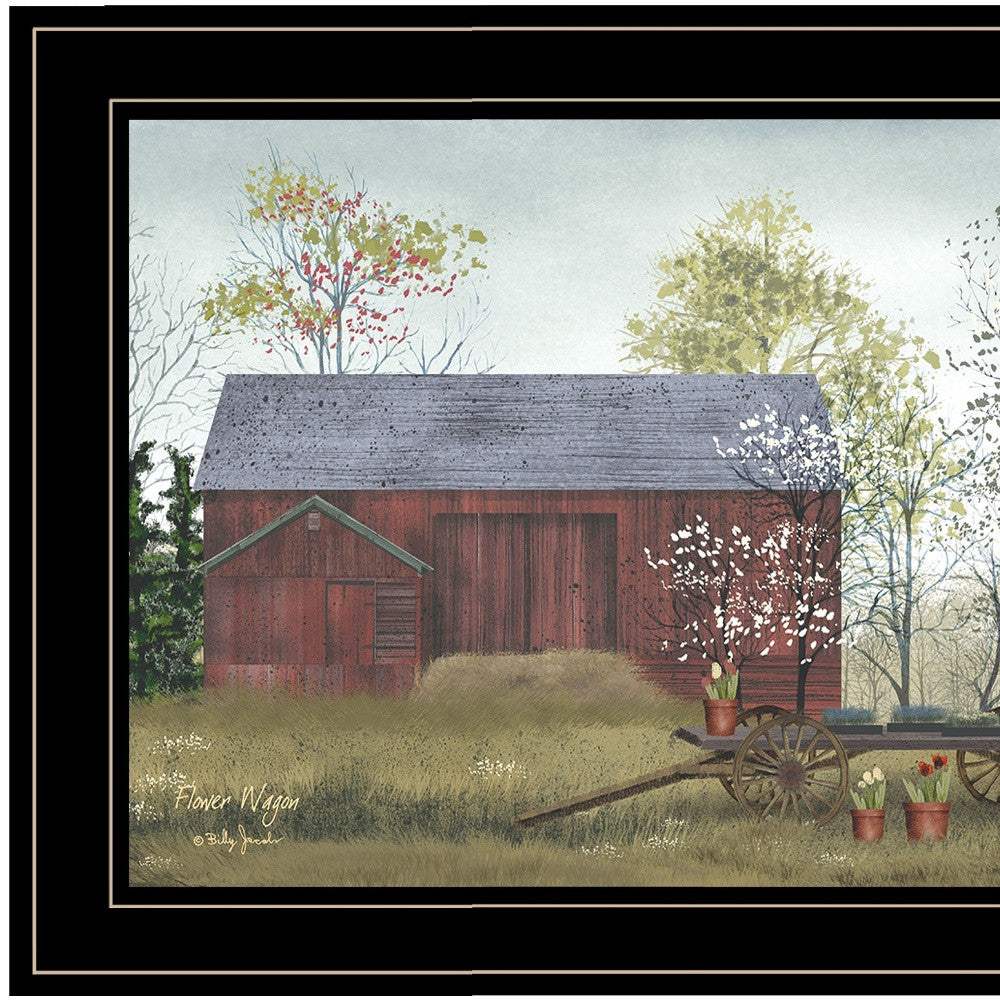 Flower Wagon 4 Black Framed Print Wall Art - Image 3