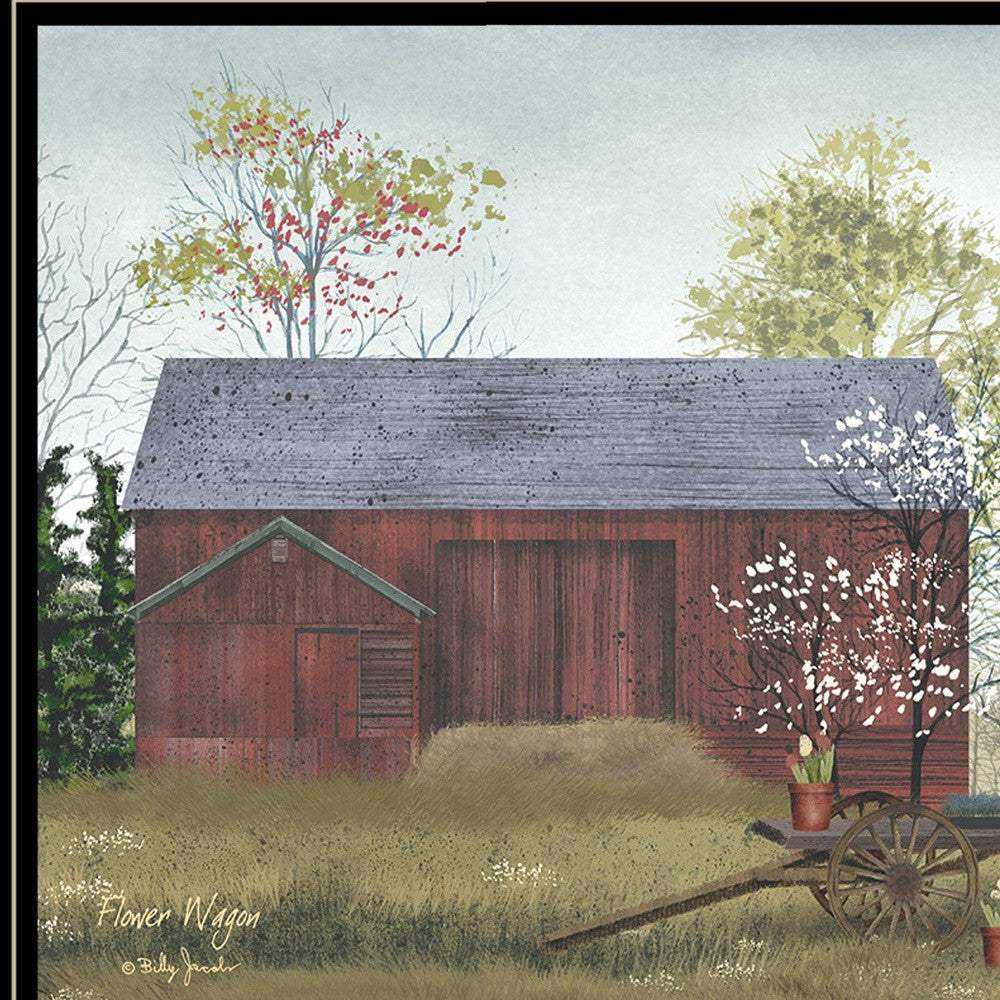 Flower Wagon 4 Black Framed Print Wall Art - Image 4