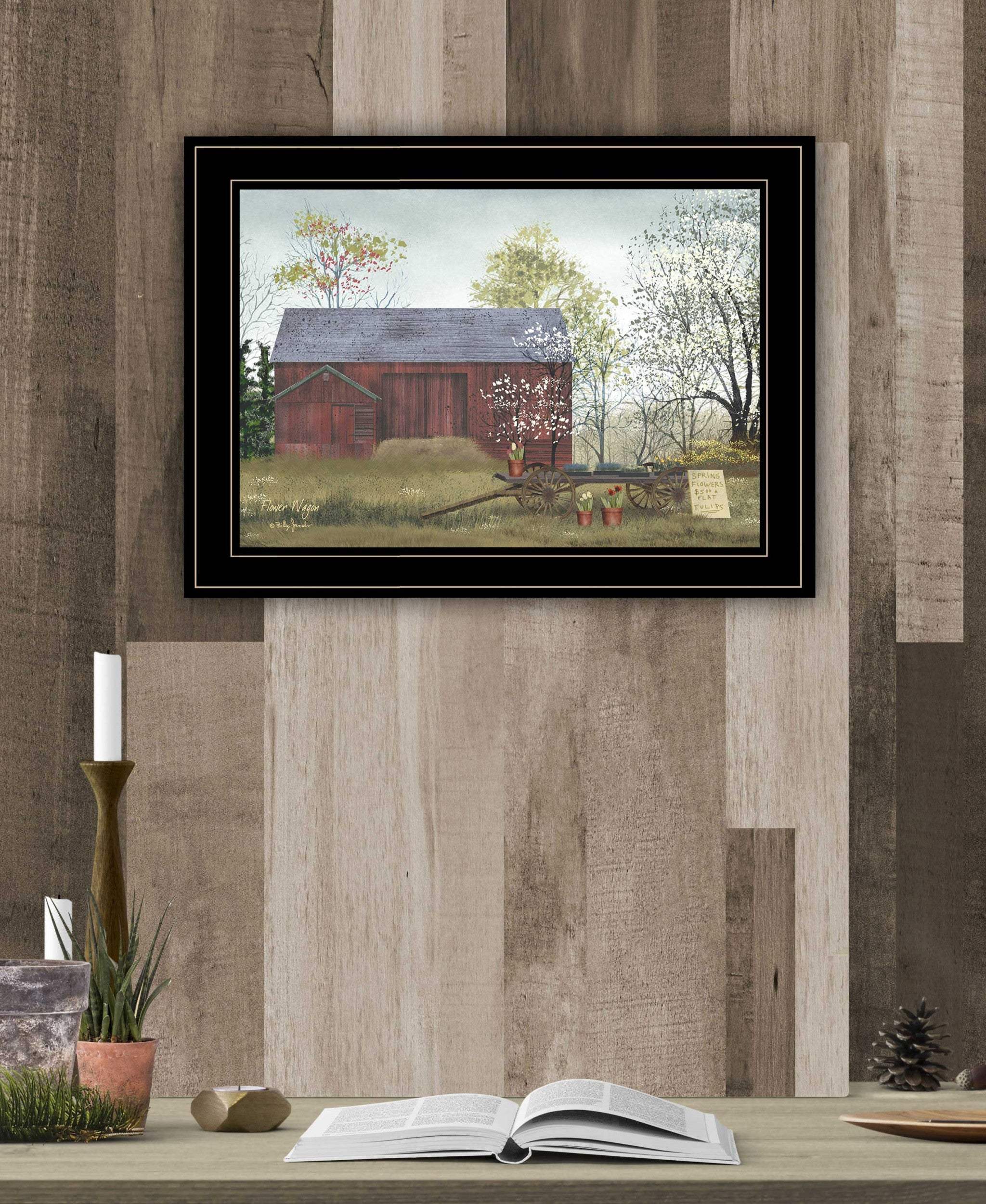 Flower Wagon 4 Black Framed Print Wall Art - Image 5