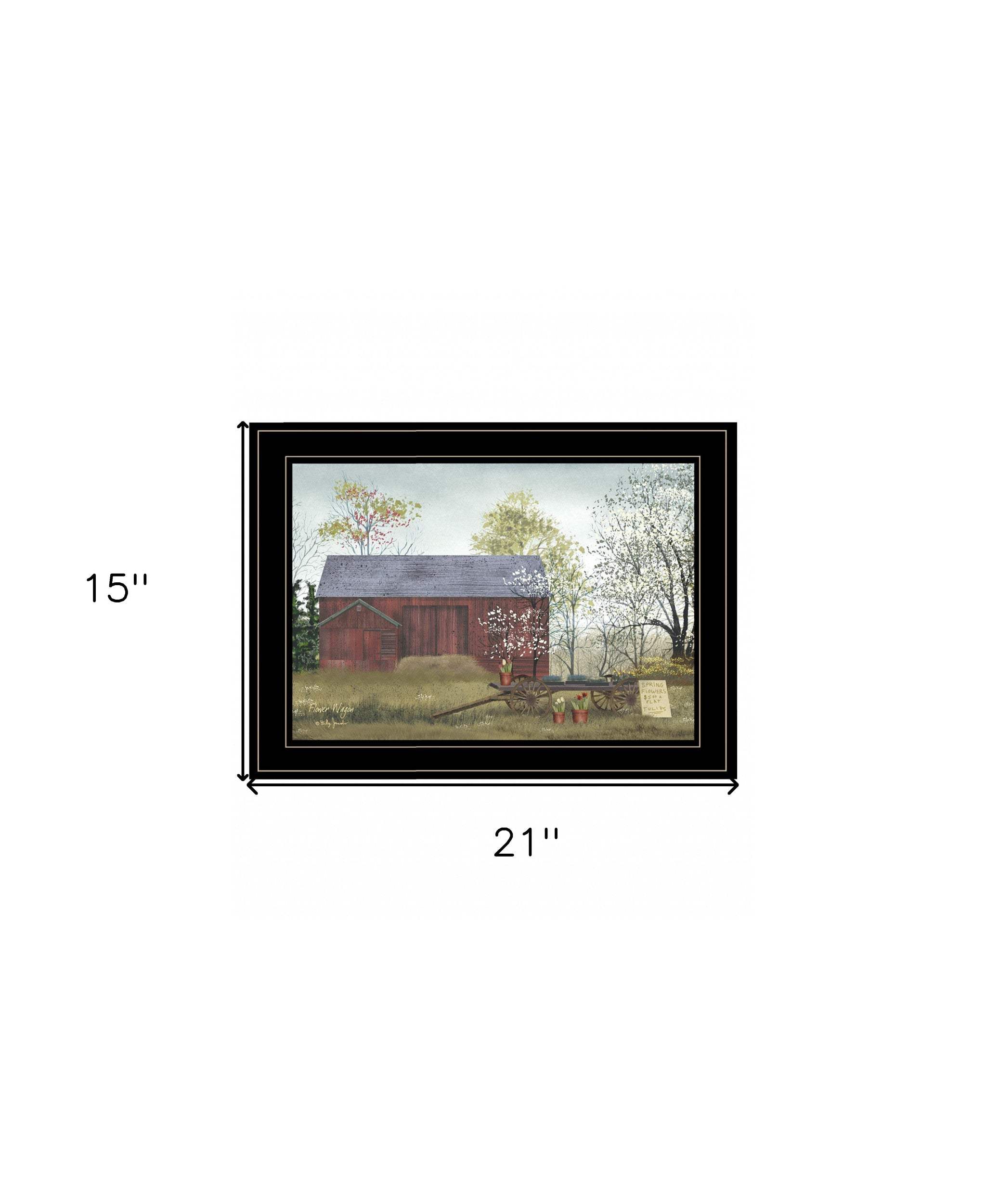 Flower Wagon 4 Black Framed Print Wall Art - Image 6
