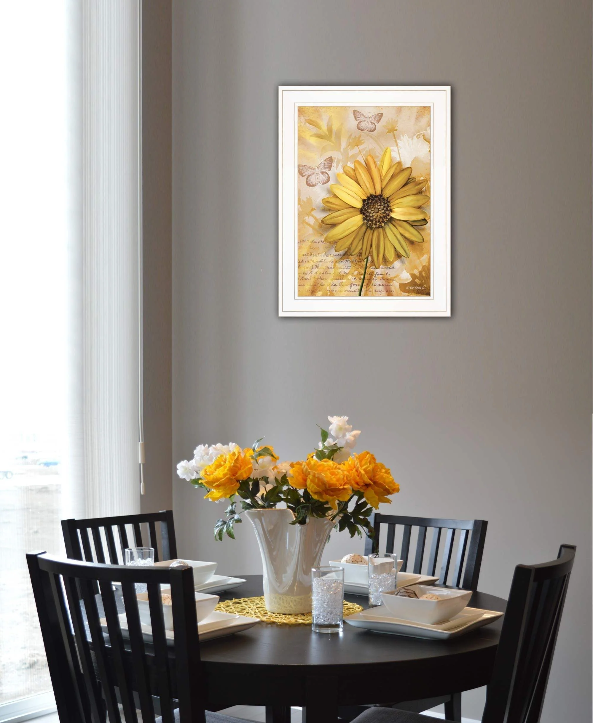 Flowers and Butterflies II 2 White Framed Print Wall Art - Image 4