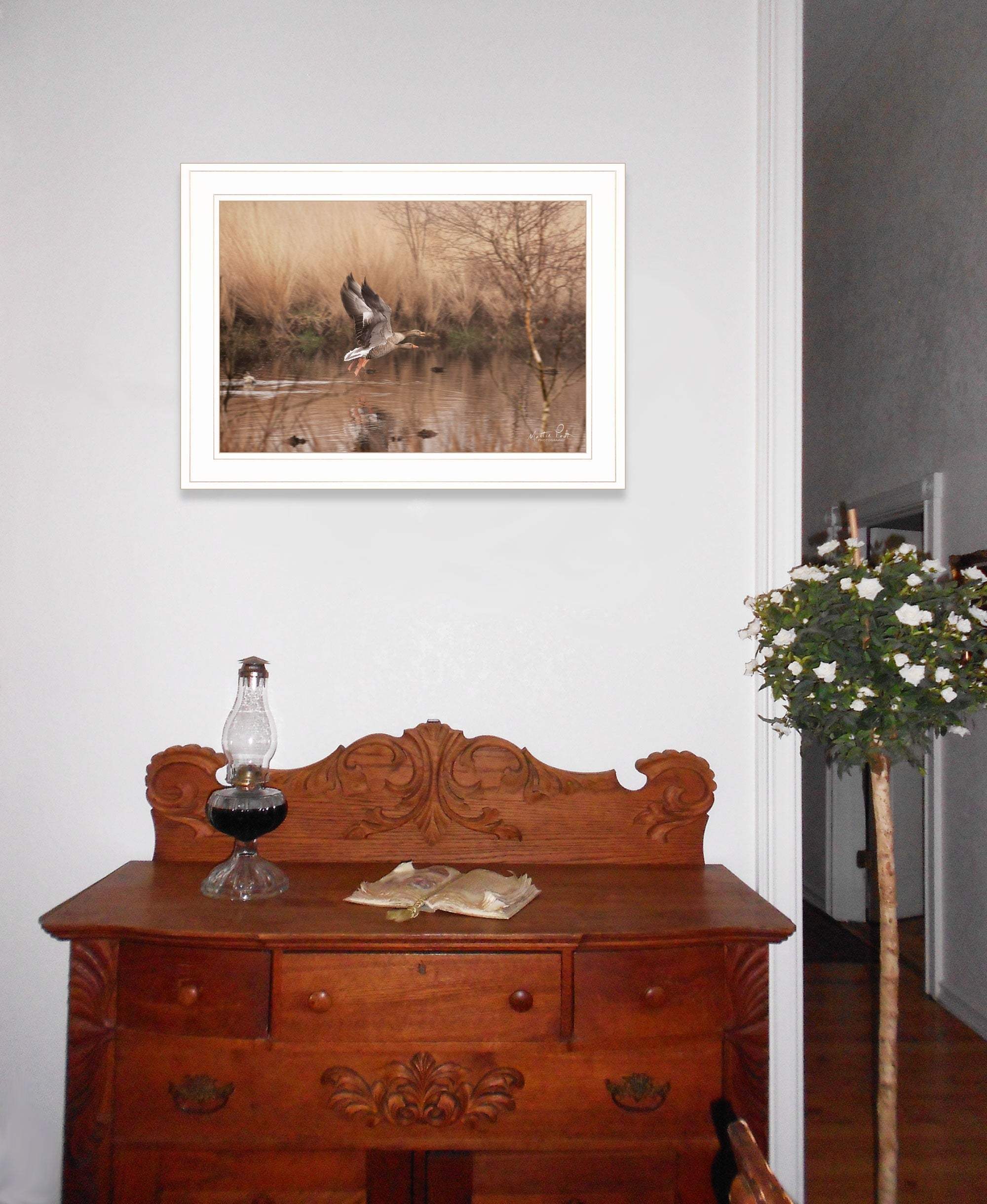 Fly Away 4 White Framed Print Wall Art - Image 5