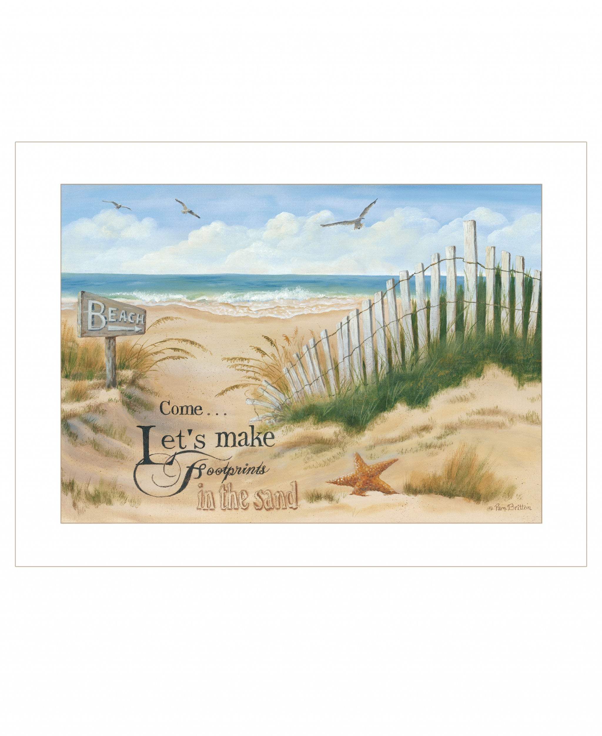 Footprint 1 White Framed Print Wall Art - Image 2