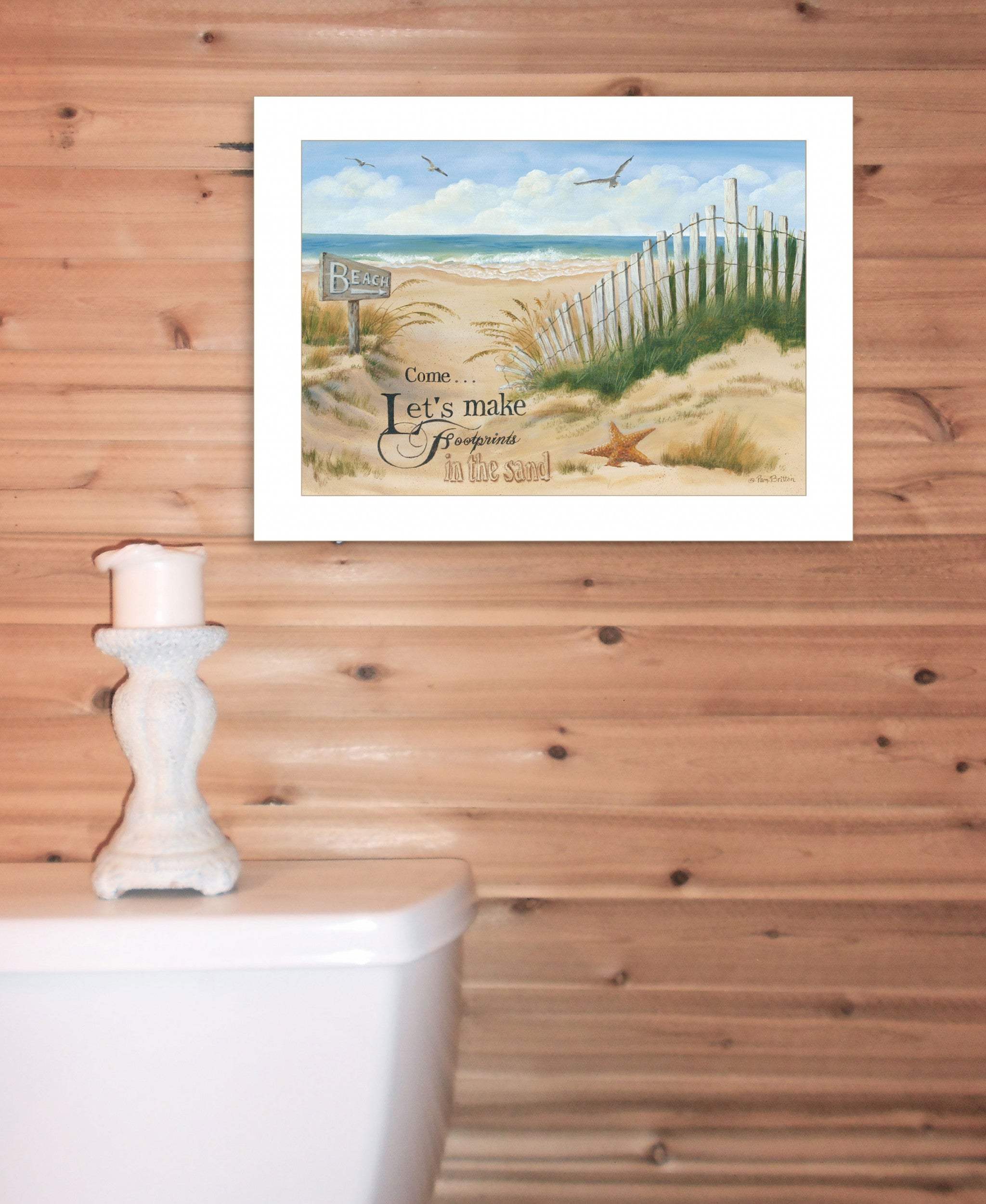 Footprint 1 White Framed Print Wall Art - Image 4