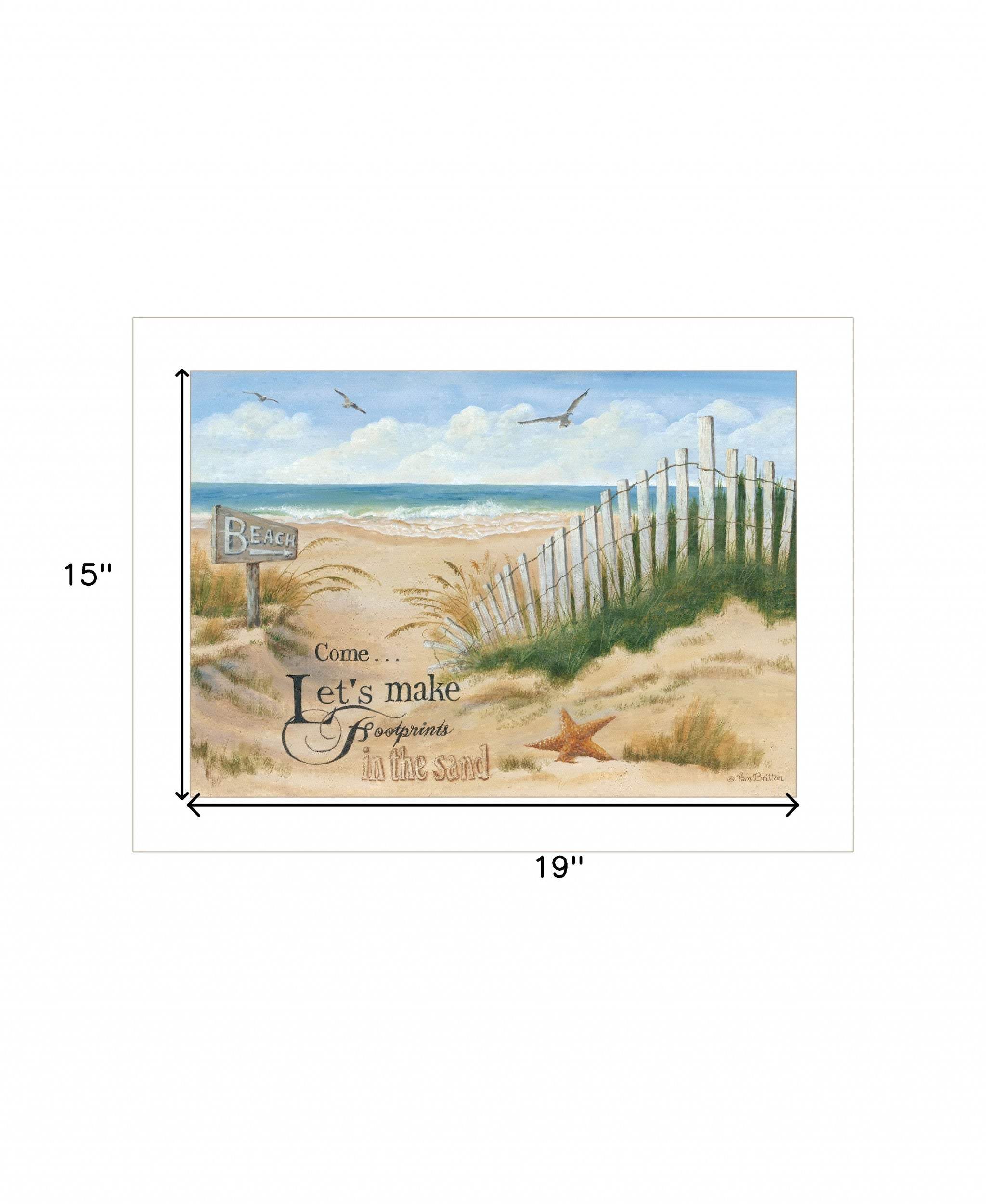 Footprint 1 White Framed Print Wall Art - Image 5