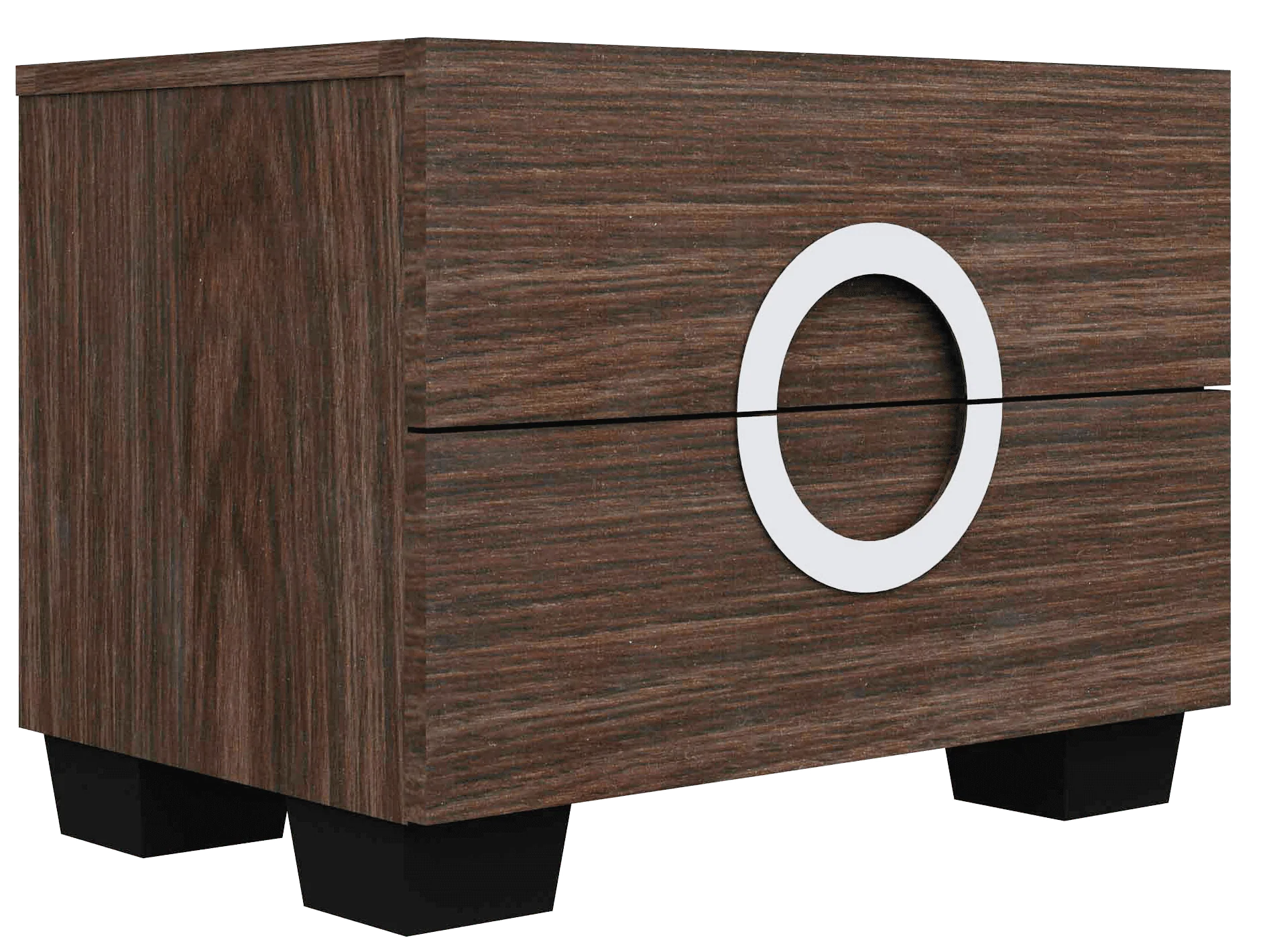 Four Piece Wood Brown Solid Wood Bedroom Set With Mirror - Image 4