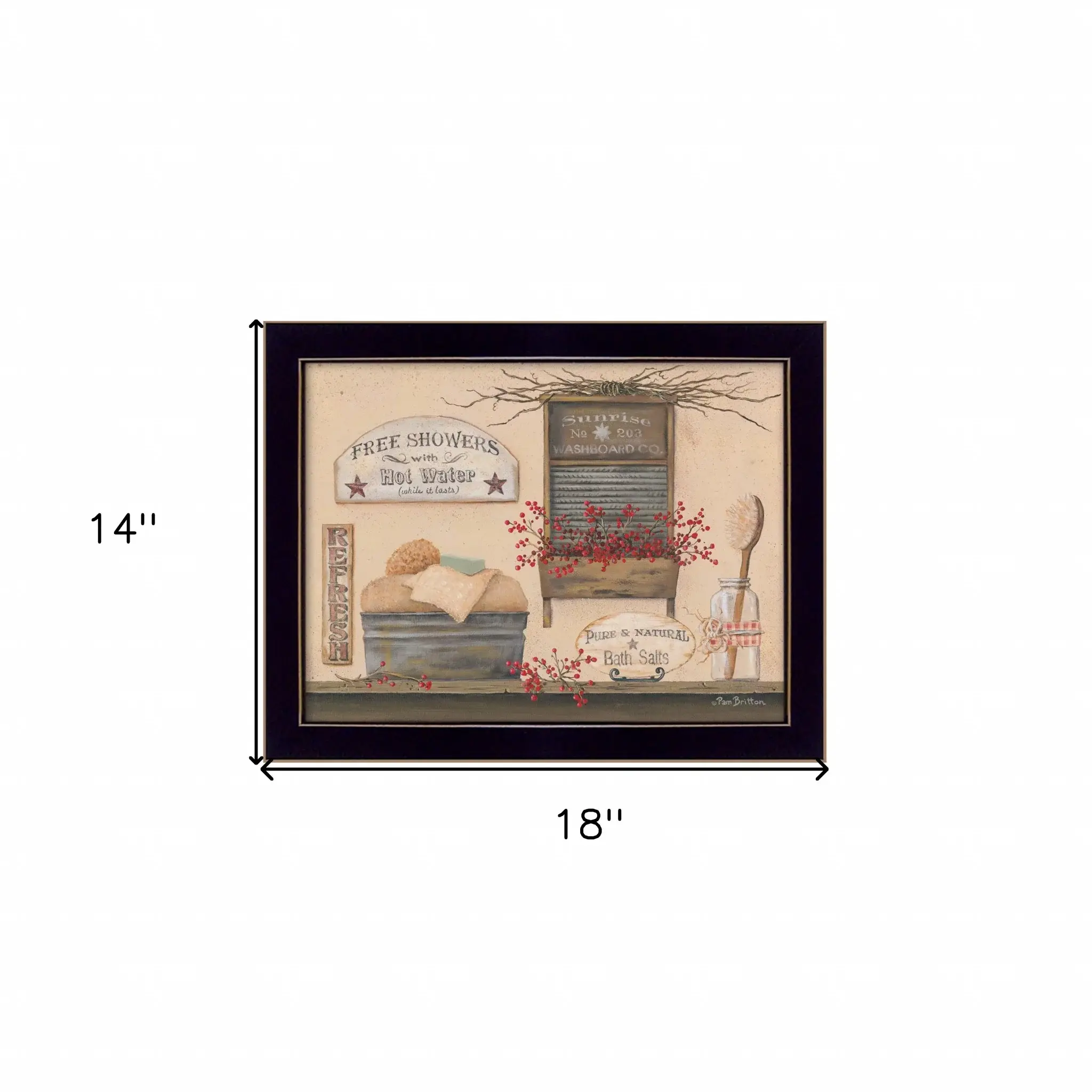 Free Showers 1 Black Framed Print Wall Art - Image 5