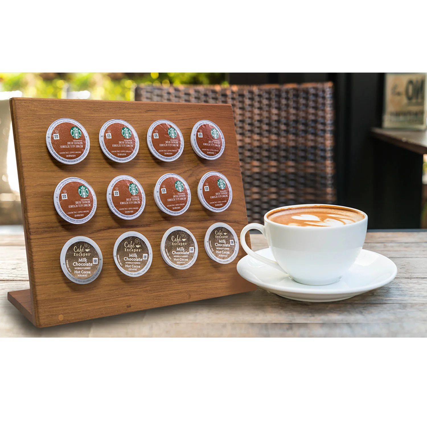 Free Standing 12.00 " Wood Coffee Storage & Accessories - Image 6