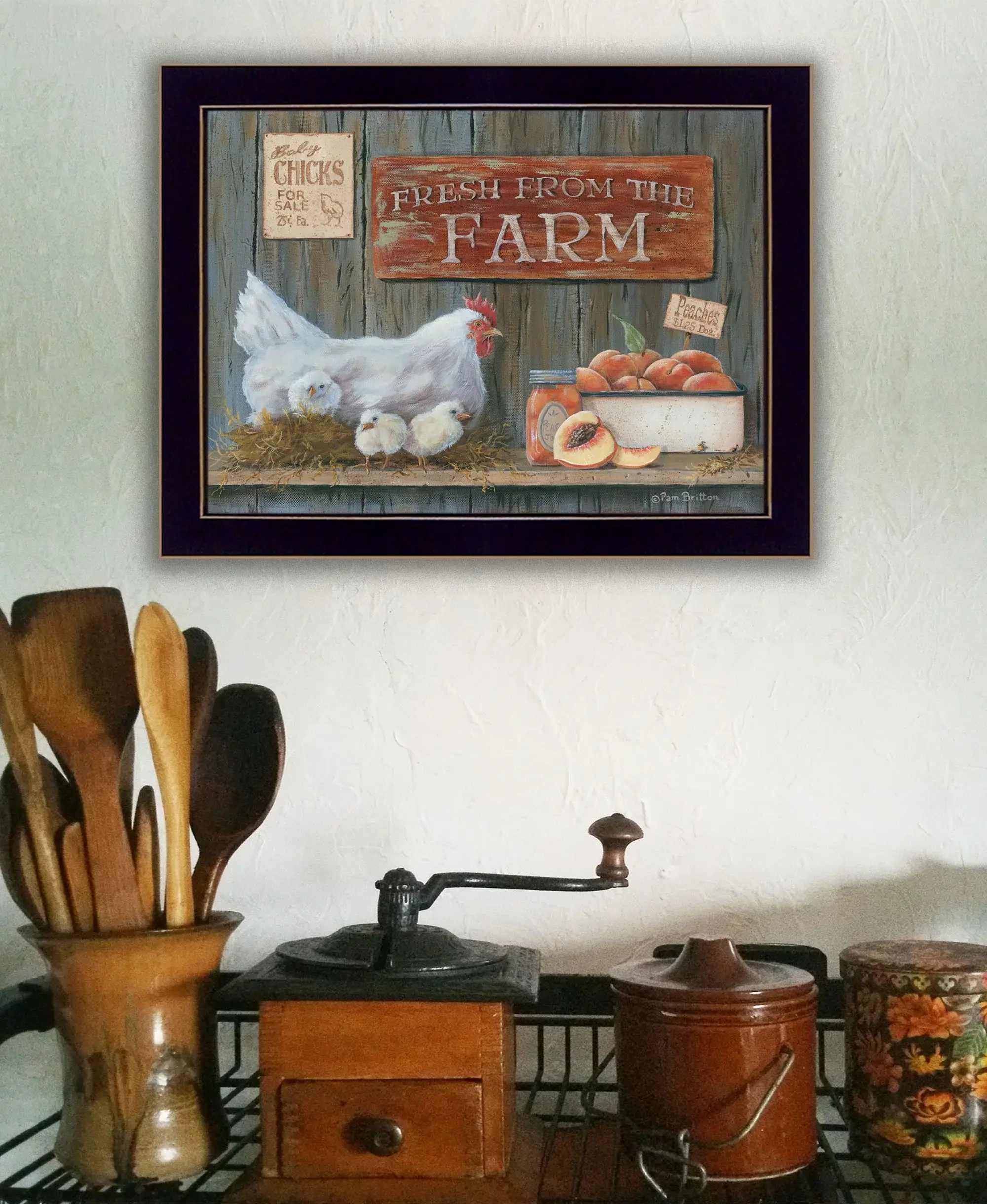 Fresh from the Farm 1 Black Framed Print Wall Art - Image 5