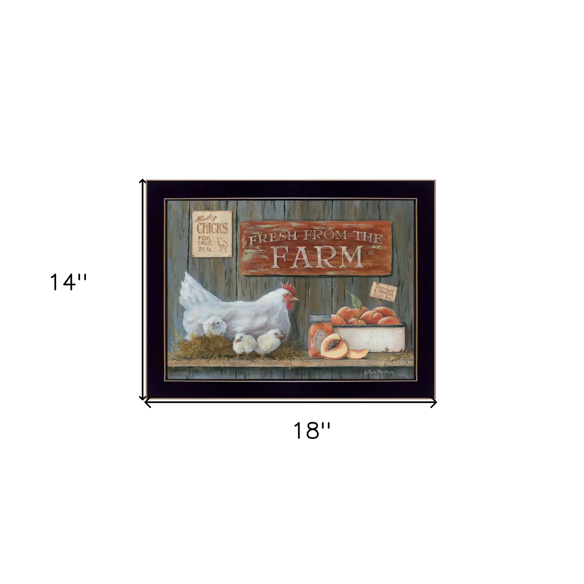 Fresh from the Farm 1 Black Framed Print Wall Art - Image 6