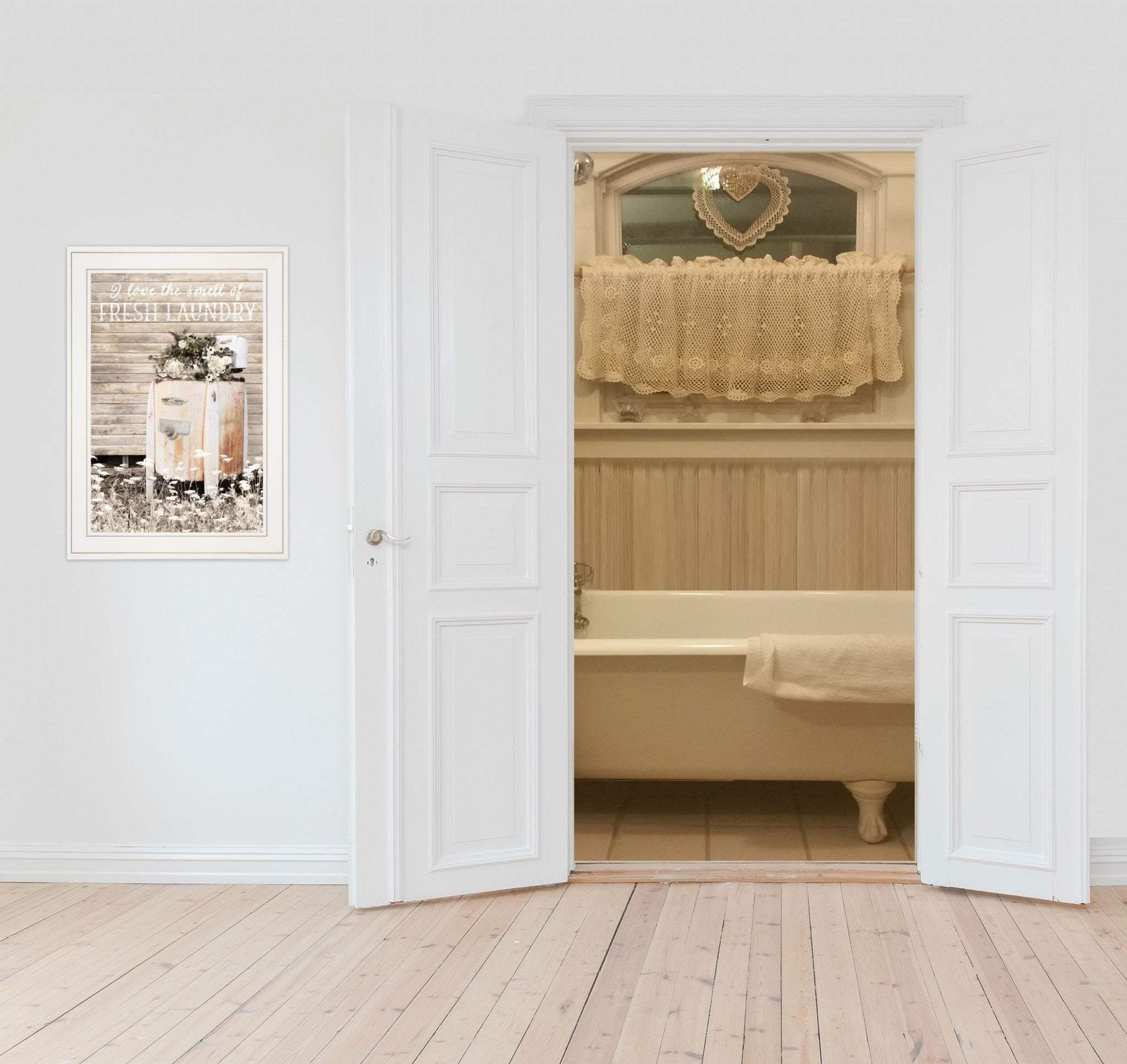 Fresh Laundry 1 White Framed Print Bathroom Wall Art - Image 4
