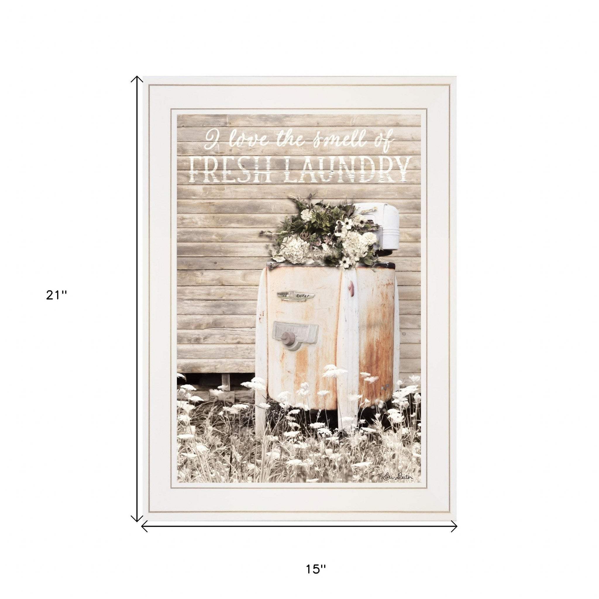 Fresh Laundry 1 White Framed Print Bathroom Wall Art - Image 5