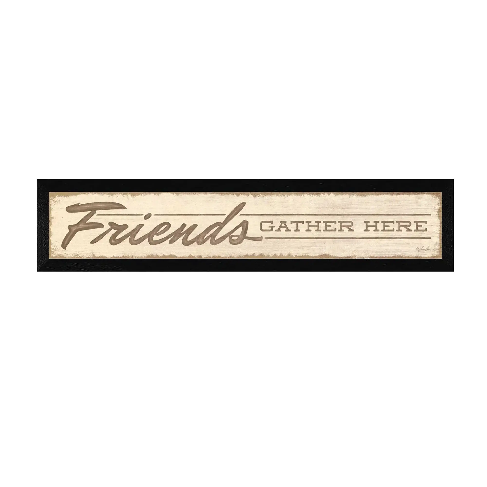 Friend a Gather Here 1 Black Framed Print Wall Art - Image 2
