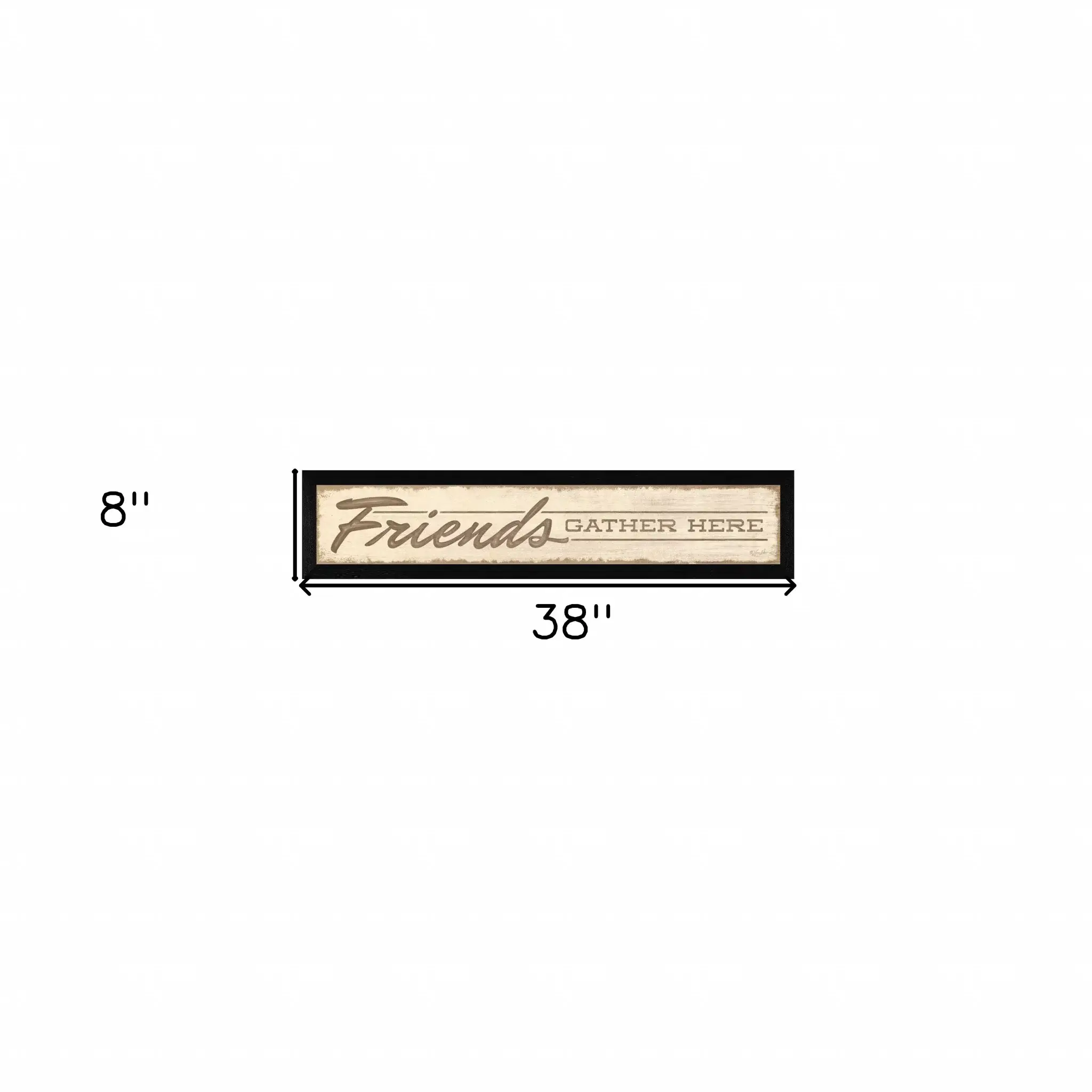 Friend a Gather Here 1 Black Framed Print Wall Art - Image 5