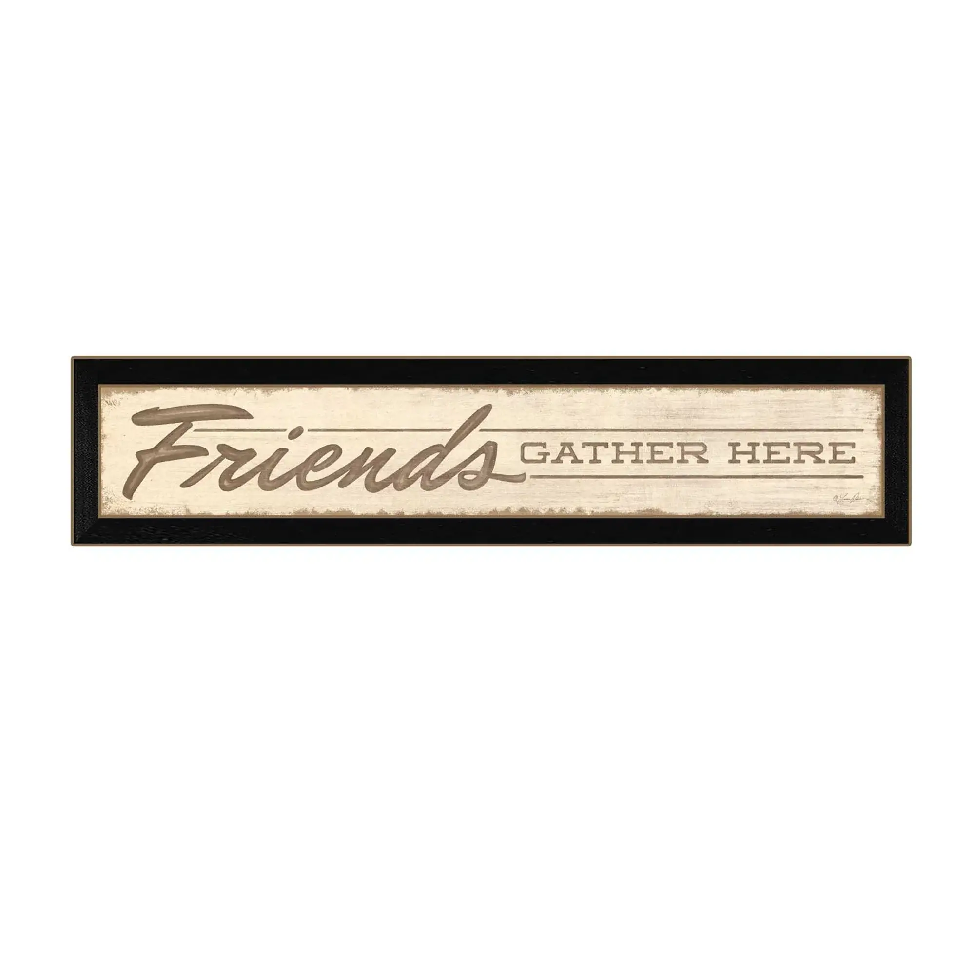 Friend a Gather Here 2 Black Framed Print Wall Art - Image 2