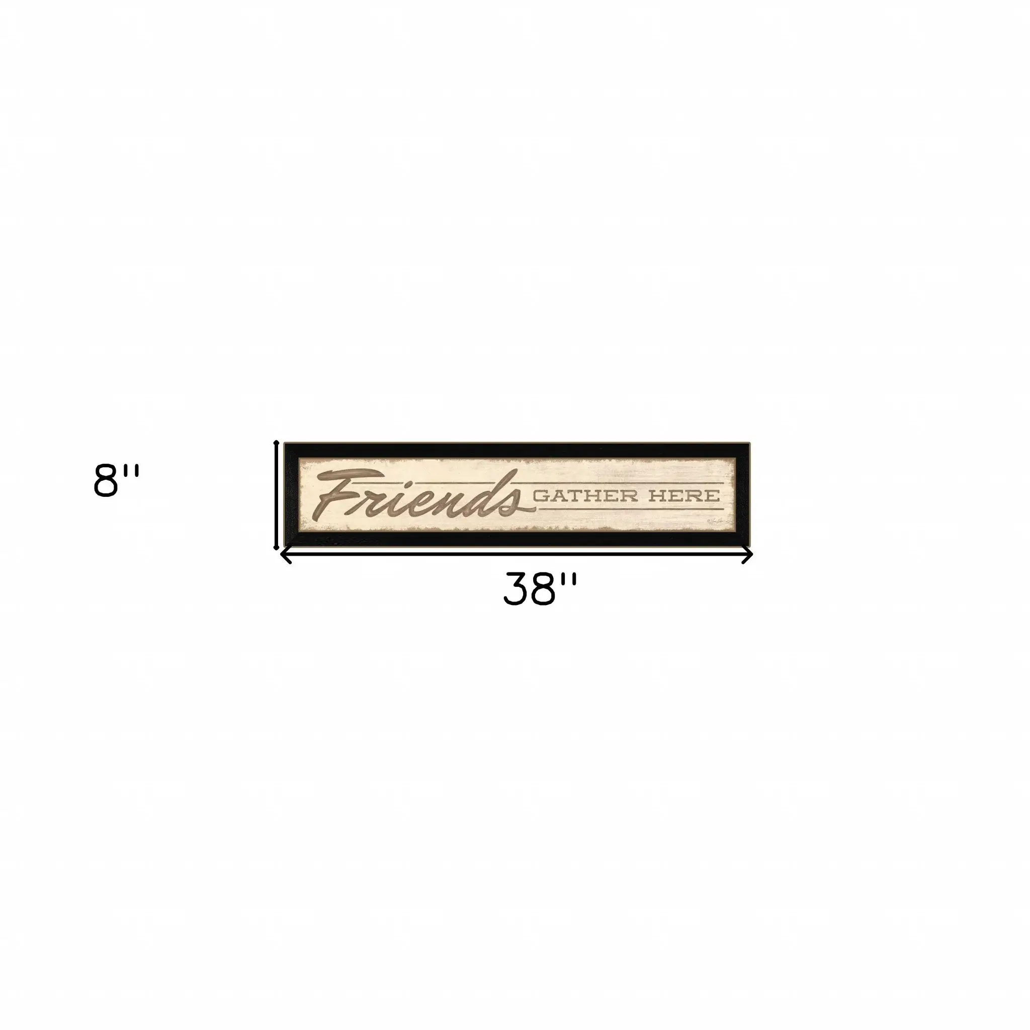 Friend a Gather Here 2 Black Framed Print Wall Art - Image 5
