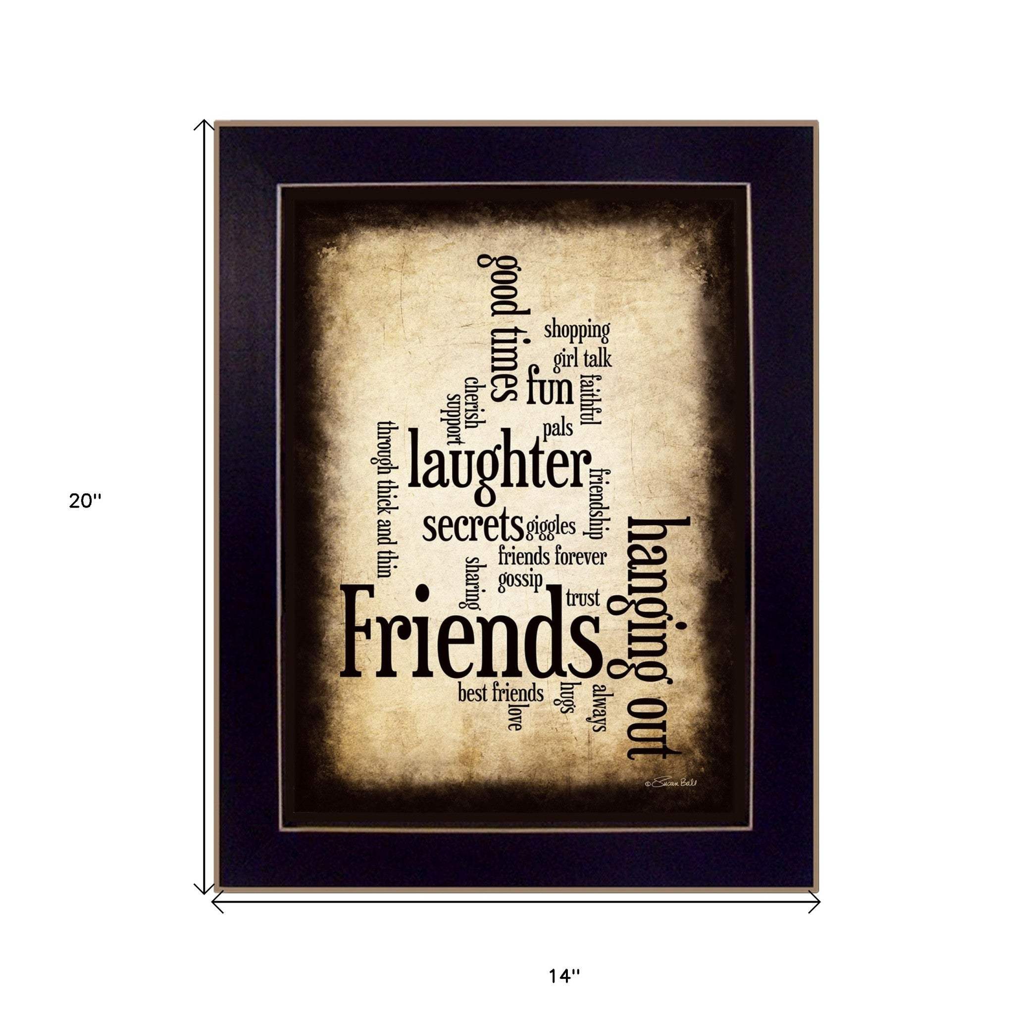 Friends 4 Black Framed Print Wall Art - Image 6