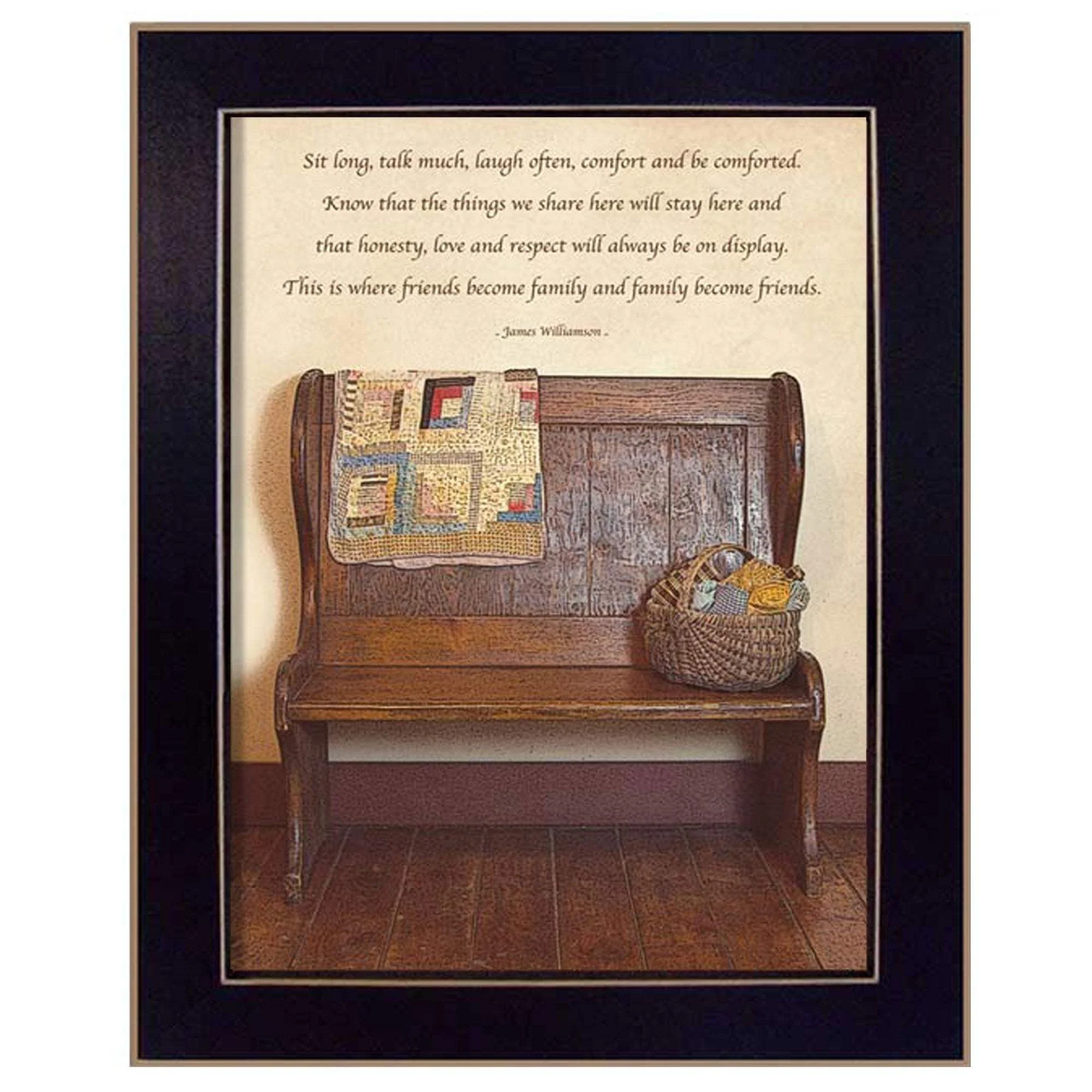 Friends Become Family Black Framed Print Wall Art - Image 2