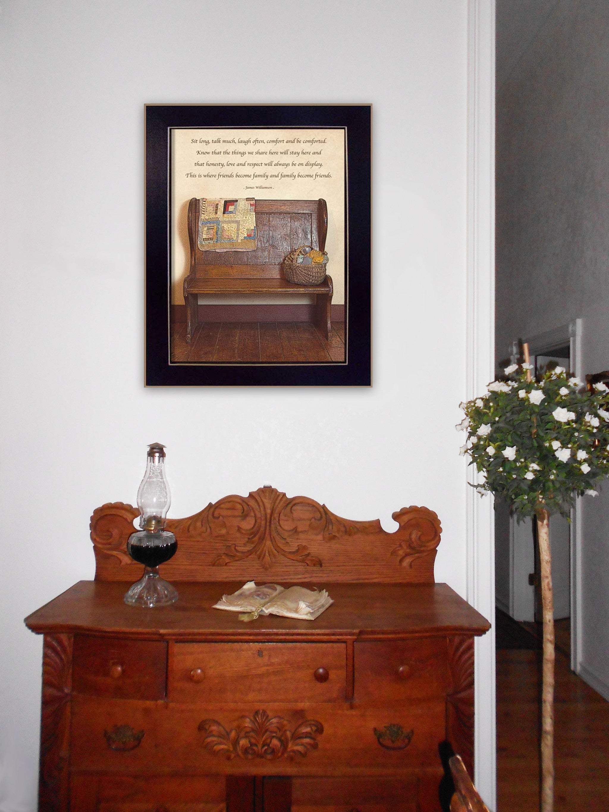 Friends Become Family Black Framed Print Wall Art - Image 4