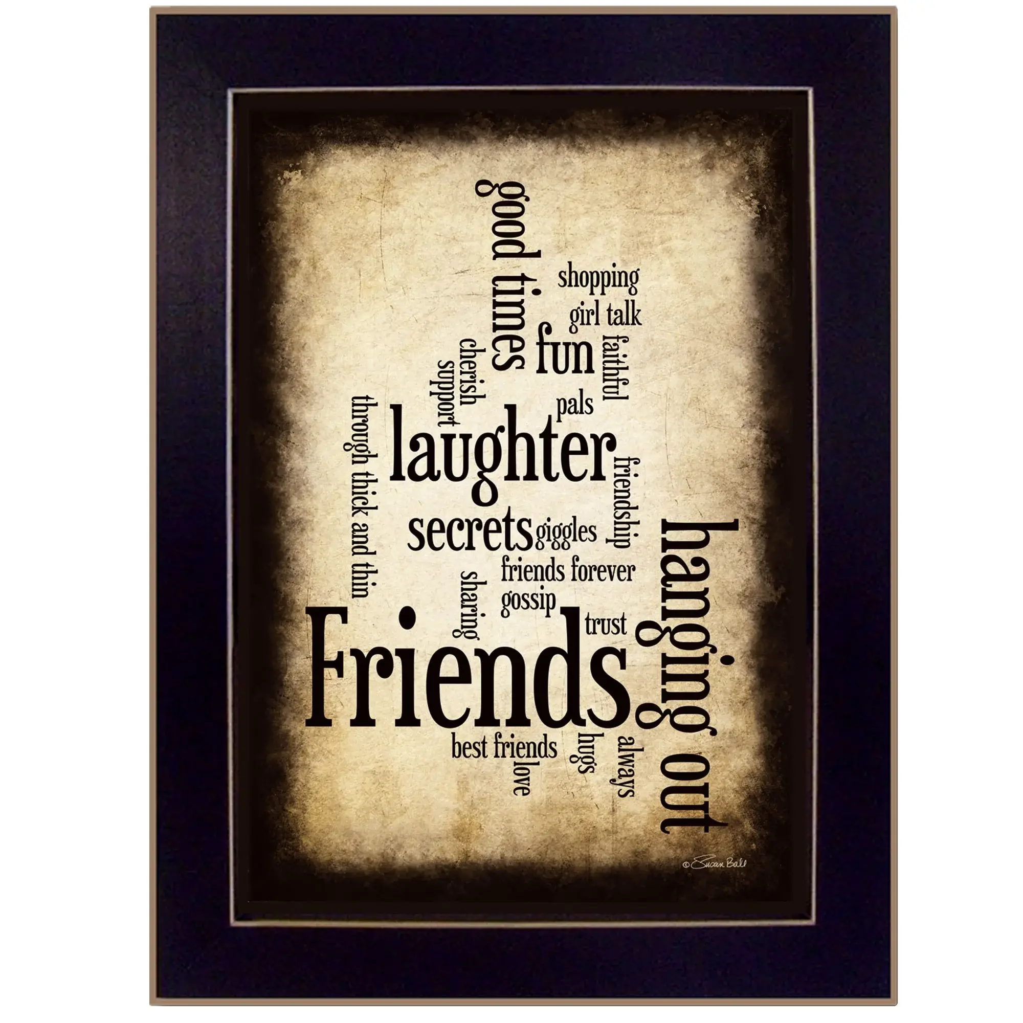 Friends I Black Framed Print Wall Art - Image 2