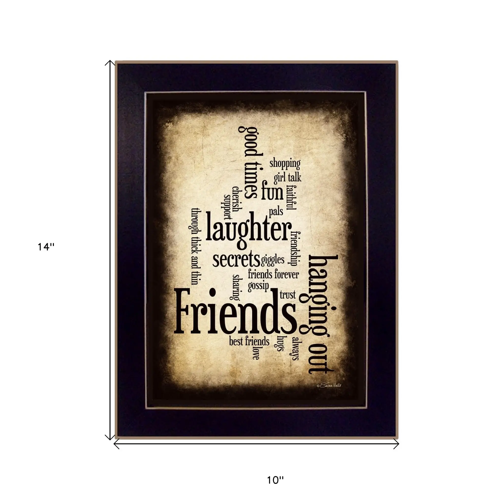 Friends I Black Framed Print Wall Art - Image 6