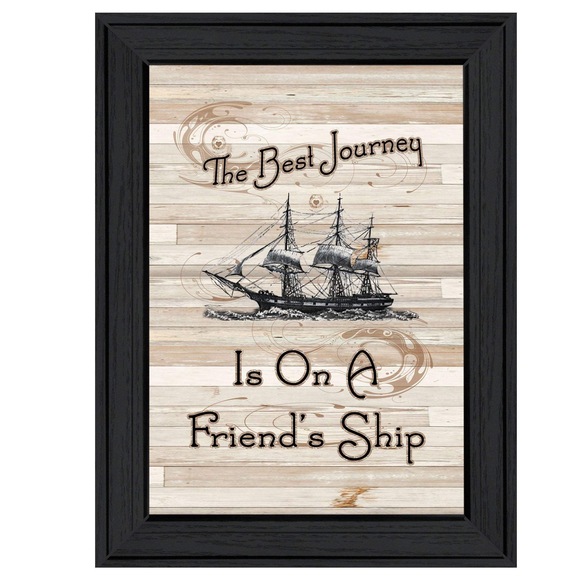 Friendship Journey 1 Black Framed Print Wall Art - Image 2