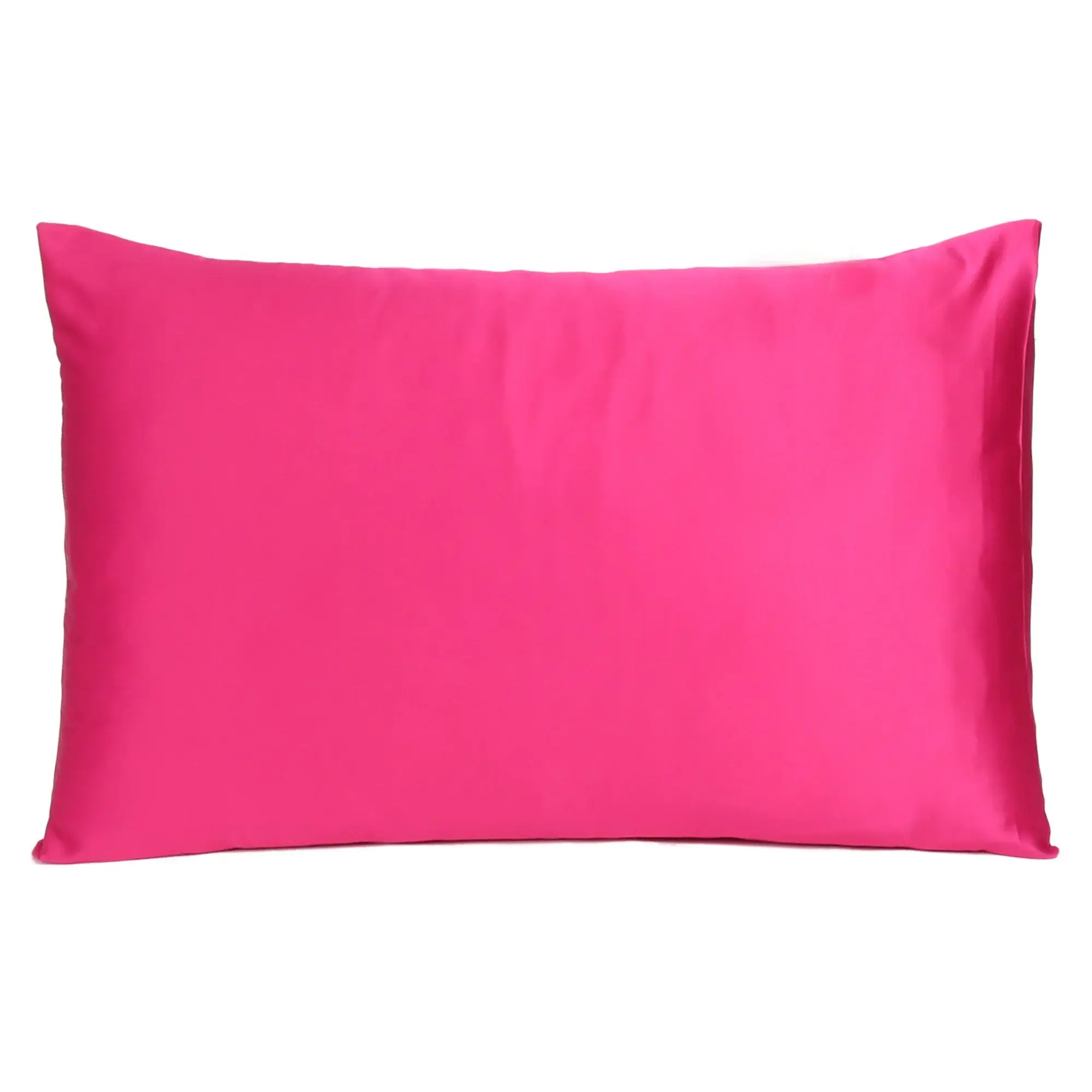 Fuchsia Dreamy Set Of 2 Silky Satin King Pillowcases - Image 2
