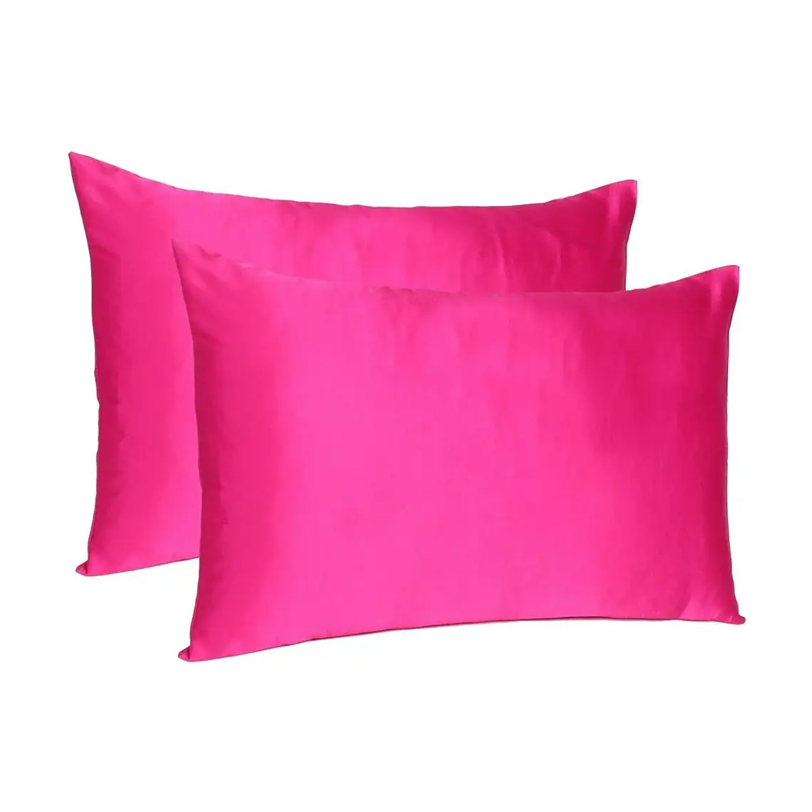 Fuchsia Dreamy Set Of 2 Silky Satin King Pillowcases - Image 4