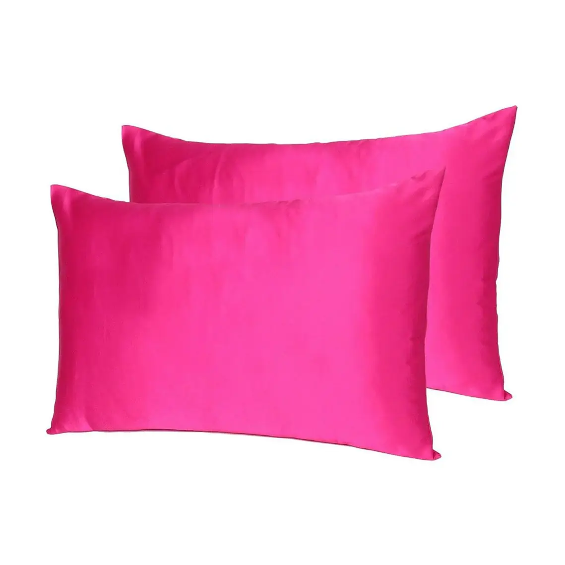 Fuchsia Dreamy Set Of 2 Silky Satin King Pillowcases - Image 7