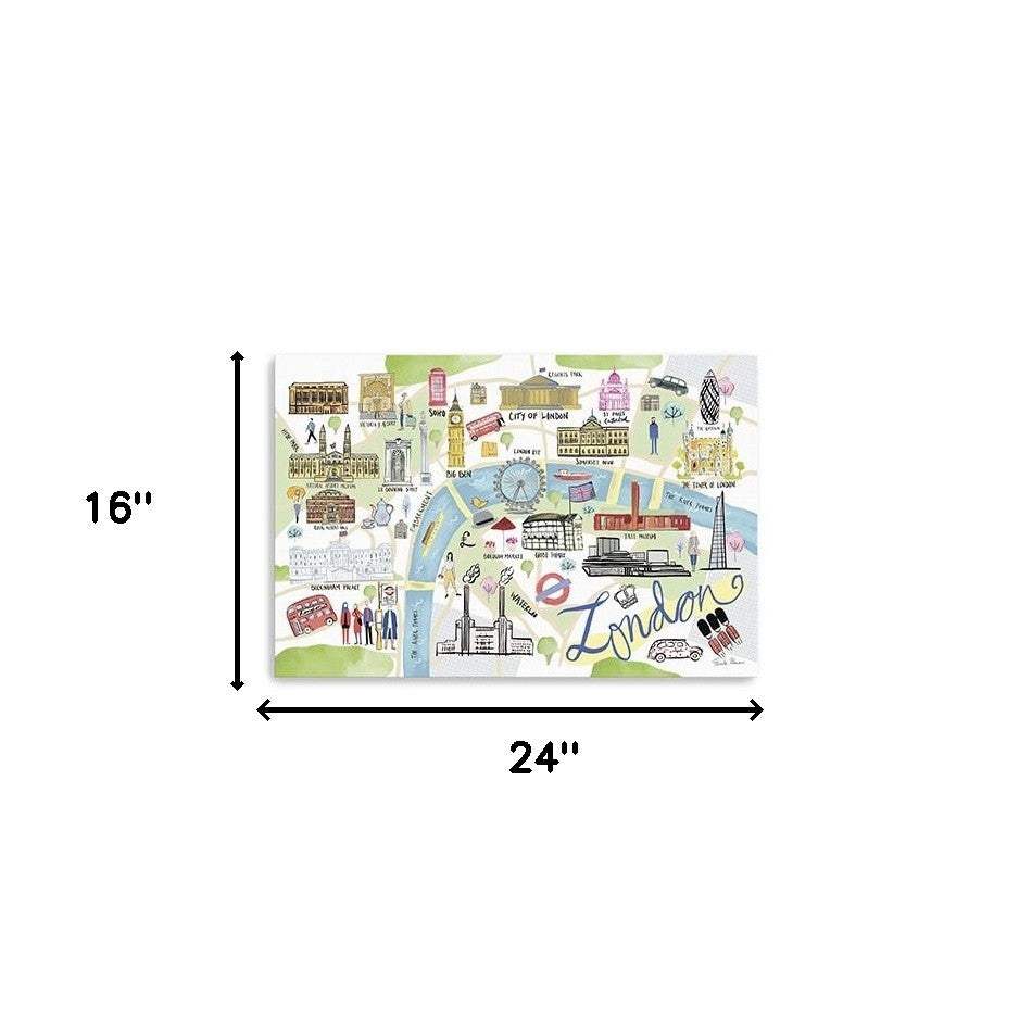 Fun Illustrated London Map Unframed Print Wall Art - Image 5